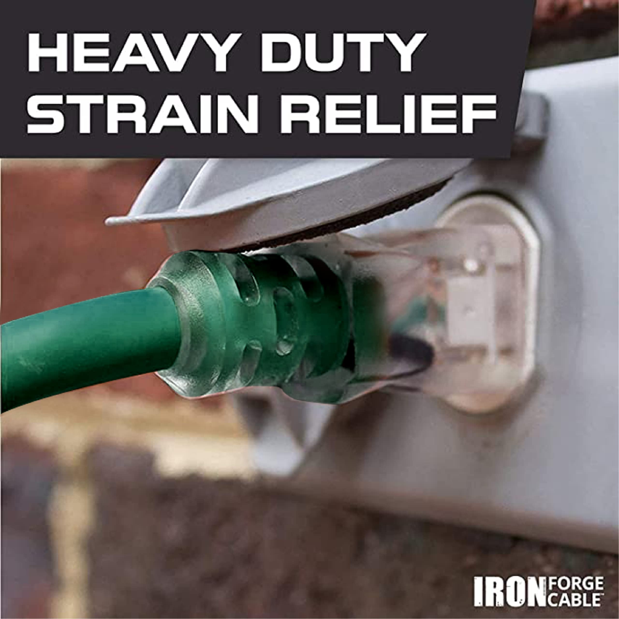 Iron Forge Cable 12 Gauge Extension Cord 25 Ft Lighted End   12 Awg Heavy Duty Extension Cord With 3 Prong, Industrial Grade Gre