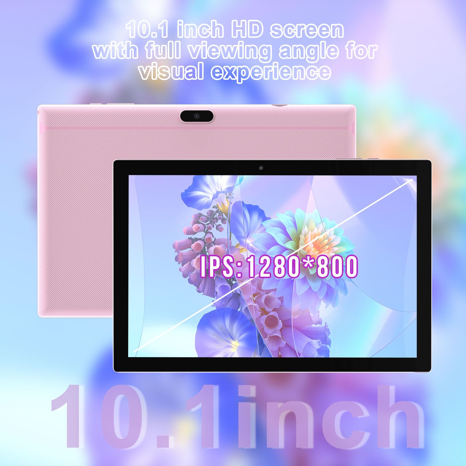 10 Inch Tablet, 64Gb Storage Tablets, Android 11 Tab, 512Gb Expand, 8Mp Camera, Quad Core Processor 2Gb Ram Wifi 6000Mah Battery