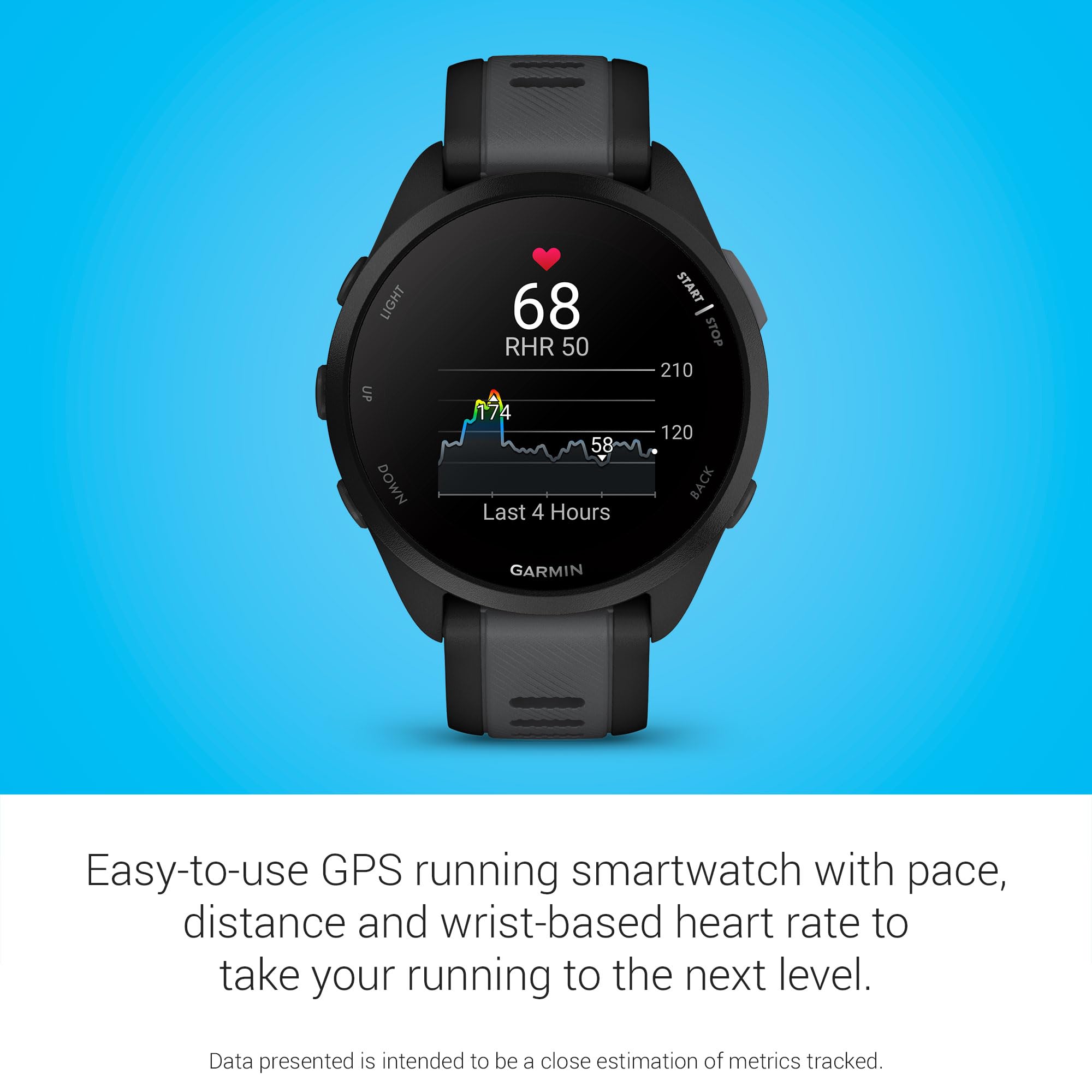 Garmin Forerunner 165, Running Smartwatch, Colorful Amoled Display, Training Metrics And Recovery Insights, Black