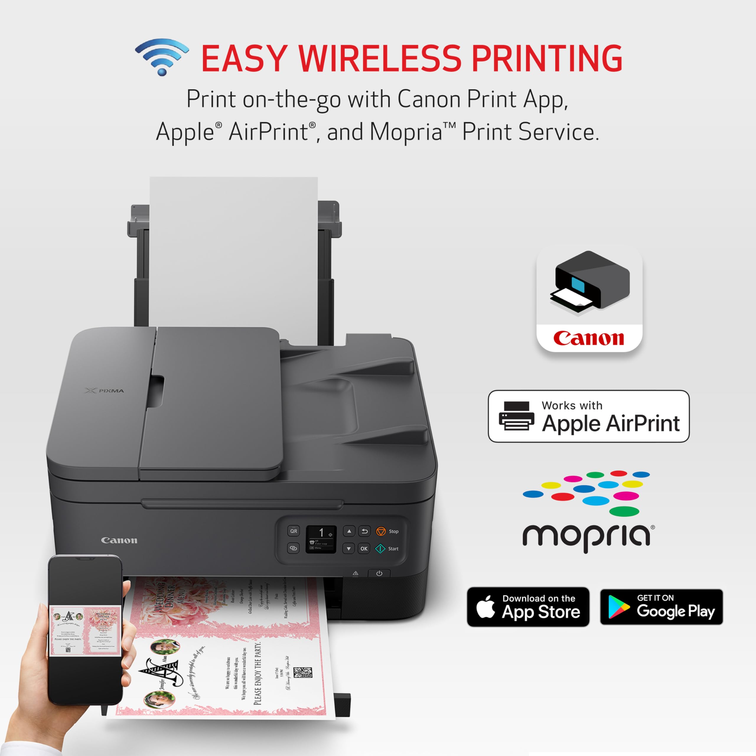 Canon Pixma Tr7020A All In One Wireless Color Inkjet Printer, With Duplex Printing, Mobile Printing, And Auto Document Feeder, B