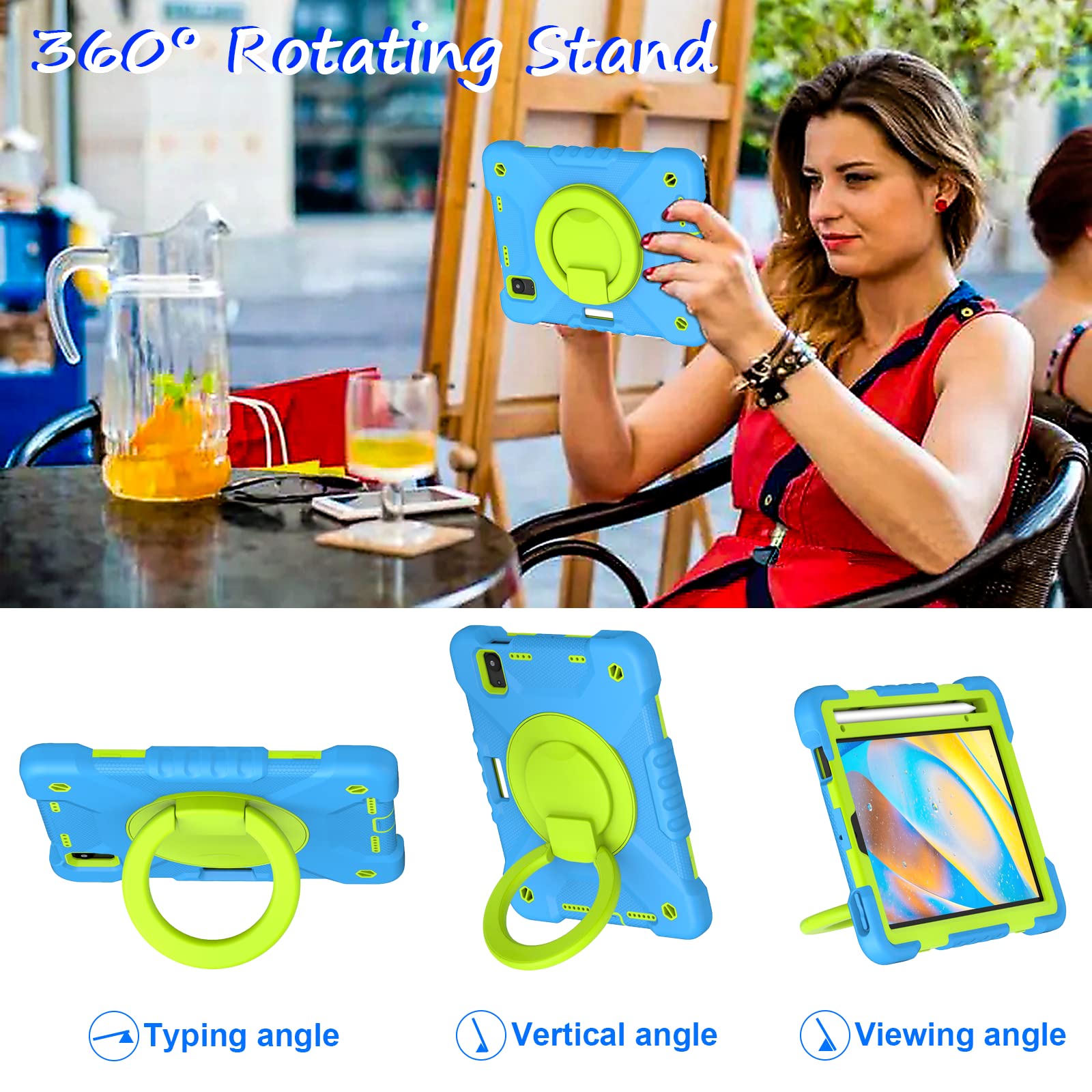 Ipad Mini 6Th Generation Case For Kids,Ipad Mini Case Kids Built In Pencil Holder,Ipad Mini 6 Case 8.3 Inch For Heavy Duty Shock