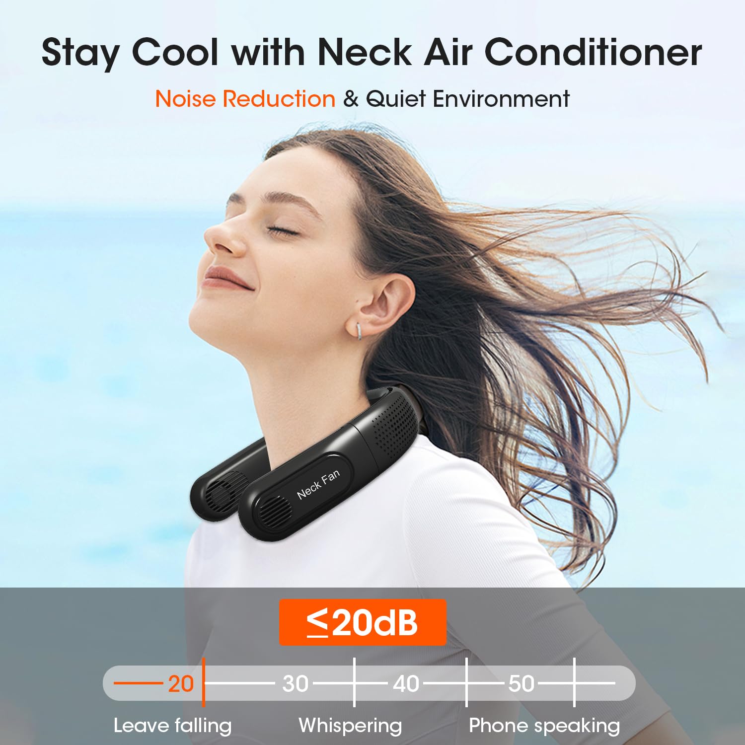 Olv Neck Fan Rechargeable 4 Turbo 6000Mah Portable Neck Fan 360 Cooling Airflow 3 Speeds Led Battery Display Foldable Bladeless