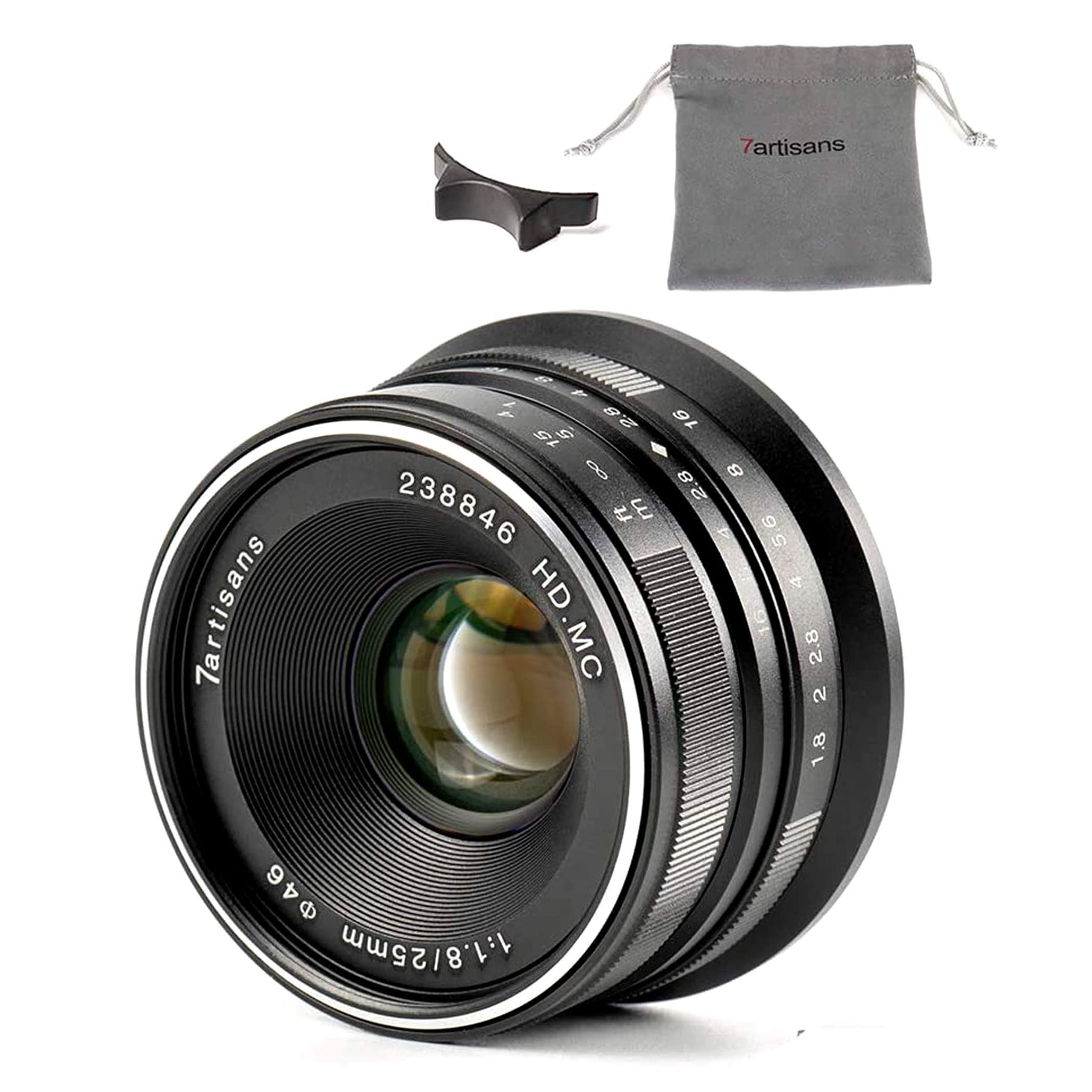7artisans 25mm F1.8 APS-C Format Portrait Lens Compatible with Fujifilm X-Mount X-A1 X-A10 X-A2 X-A3 X-at X-M1 XM2 X-T1 X-T10 X-