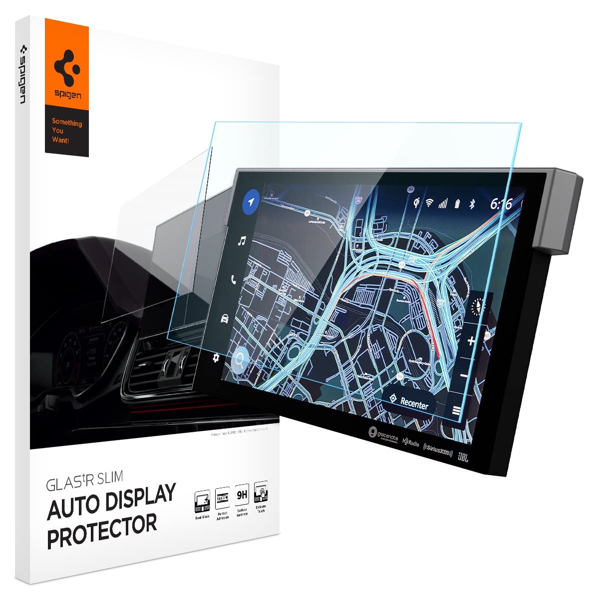Spigen Tempered Glass Screen Protector [Glastr Slim] Designed For Toyota Tundra(2025 2022), Sequoia(2025 2023), Tacoma(2024/2025), 4Runner(2025) 14 Inch Dashboard Touchscreen   Matte/Anti Finger Print