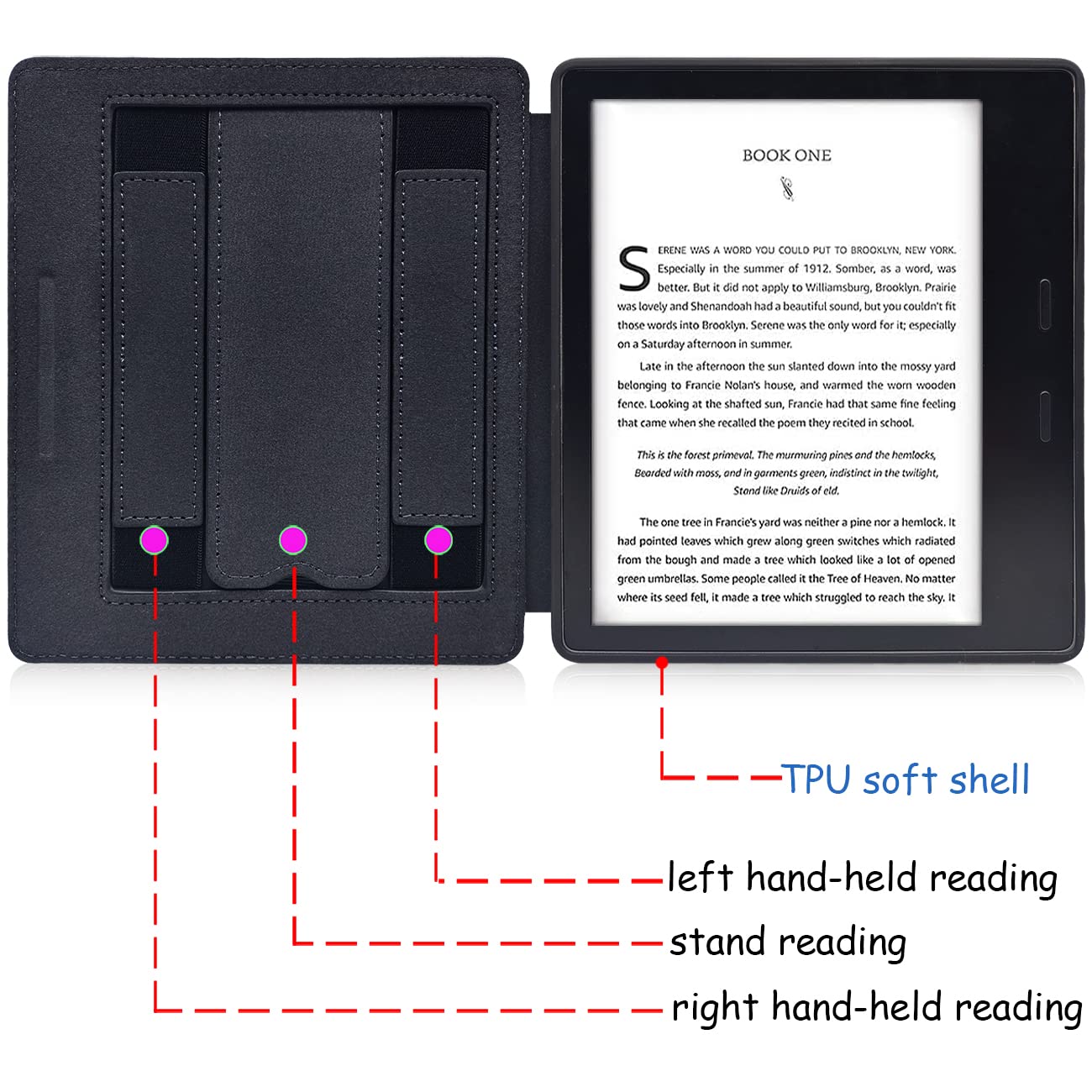 Govtva Stand Soft Case For 7 Inch Kindle Oasis (10Th Generation, 2019 Release And 9Th Generation, 2017 Release) With Double Hand