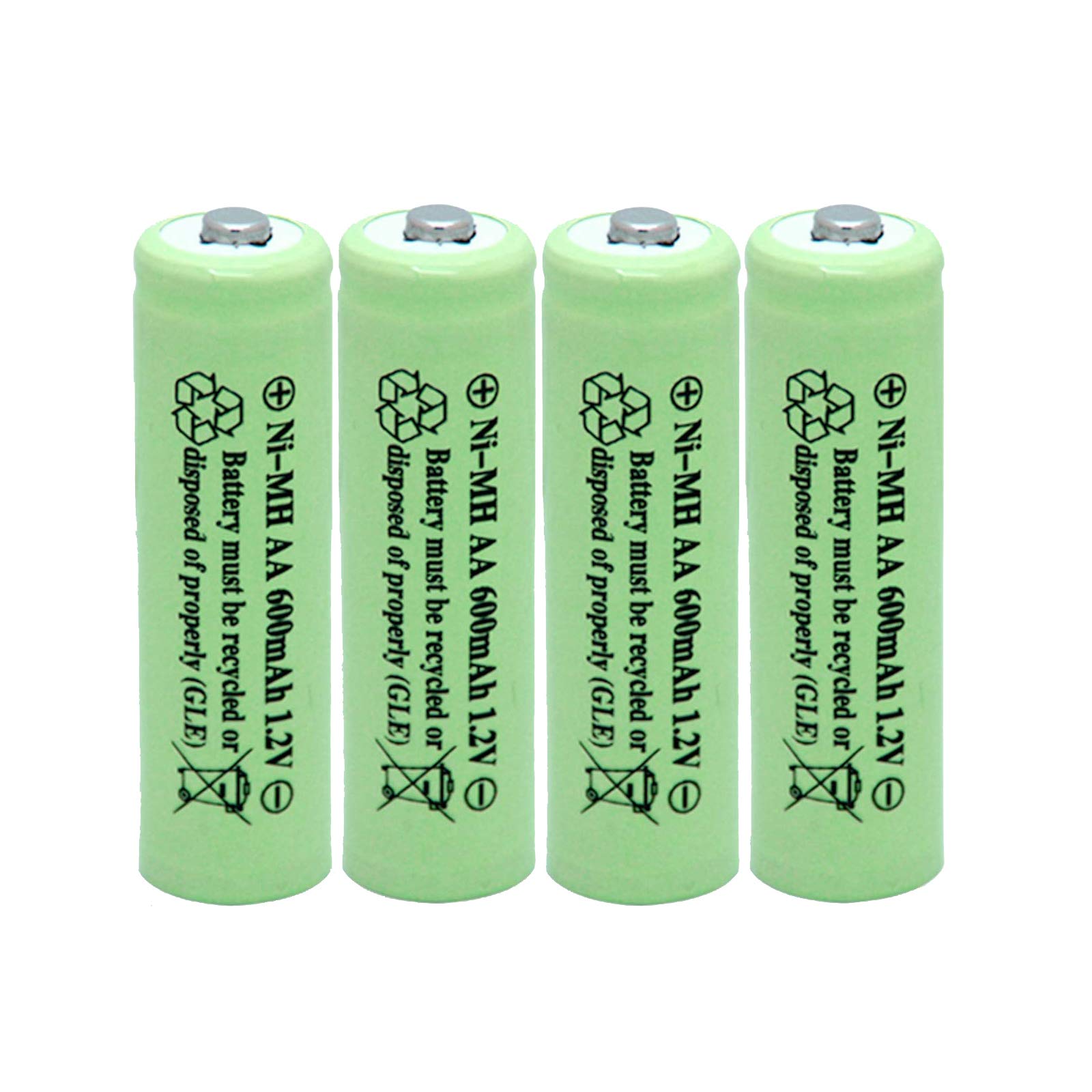 Baobian Aa 600Mah 1.2V Nimh Rechargeable Batteries For Solar Light,Solar Lamp,Garden Lights Green(4 Pcs)