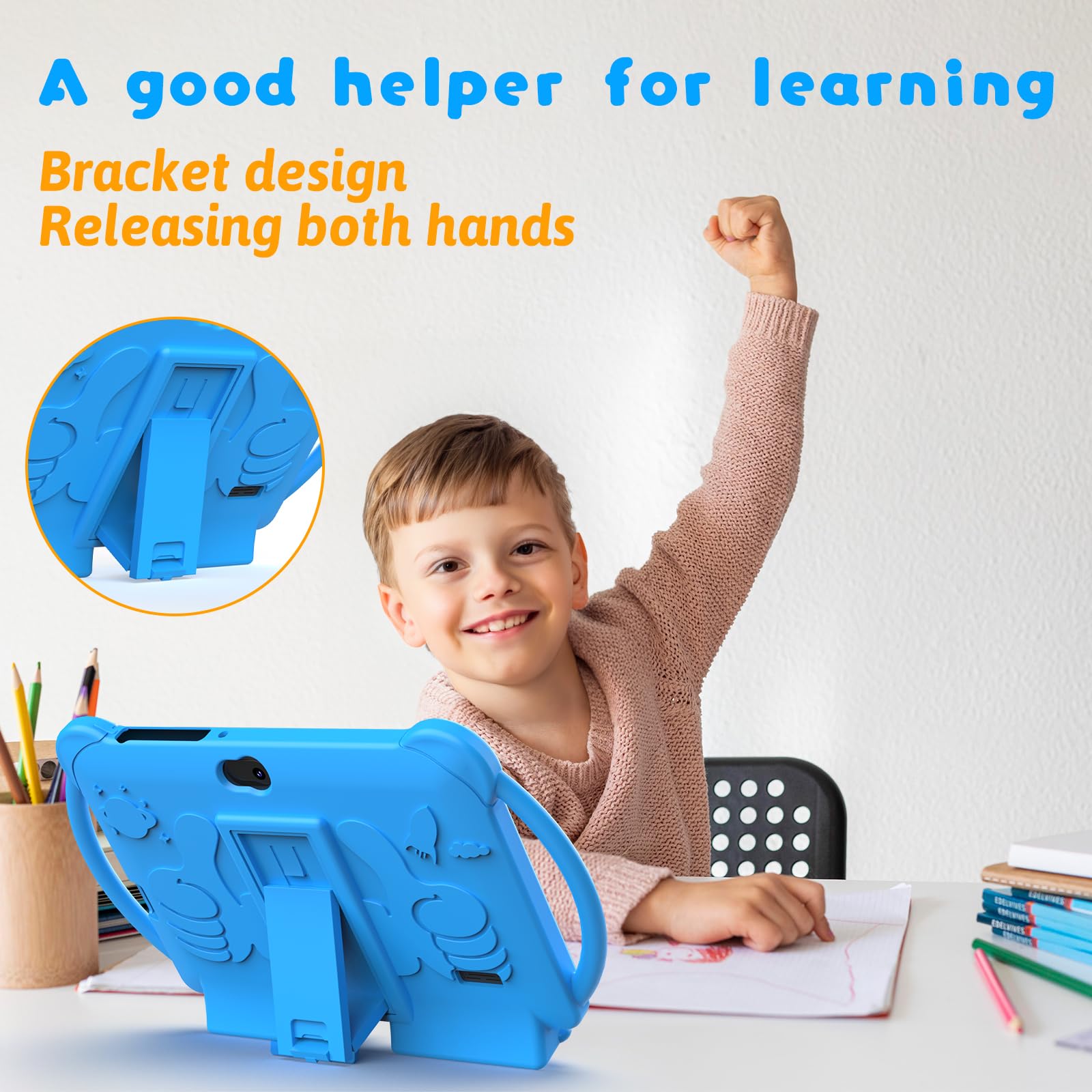 Kids Tablet 7 Inch For Boys Girls Android Tablets For Kids, 4Gb Ram 32Gb Rom Toddler Tablet, Wifi Bluetooth, Safety Eye Ips Scre