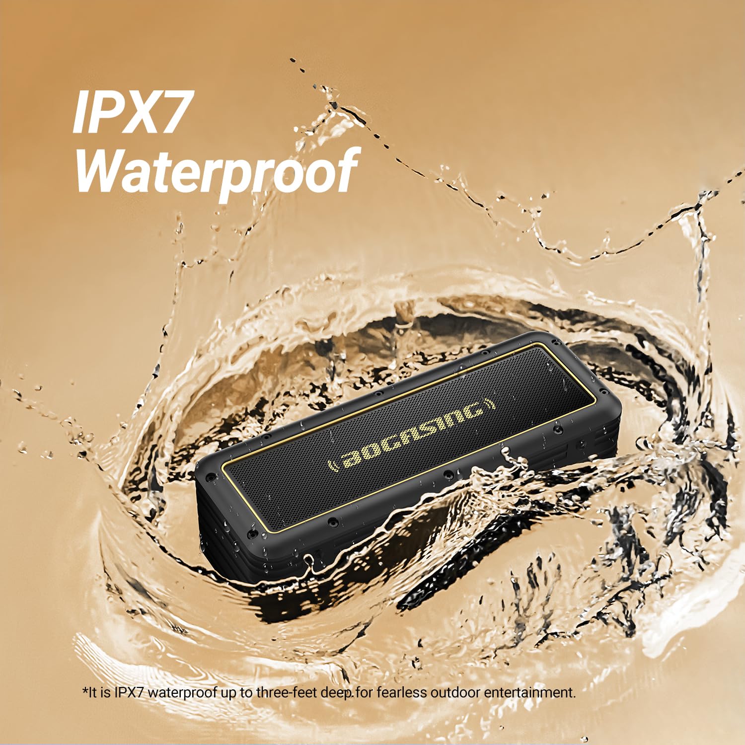 Bogasing G4 Bluetooth Speaker, Portable Wireless Speakers, 50W Stunning & Balanced Sound With Rich Bass, 24H Playtime, Ipx7 Wate