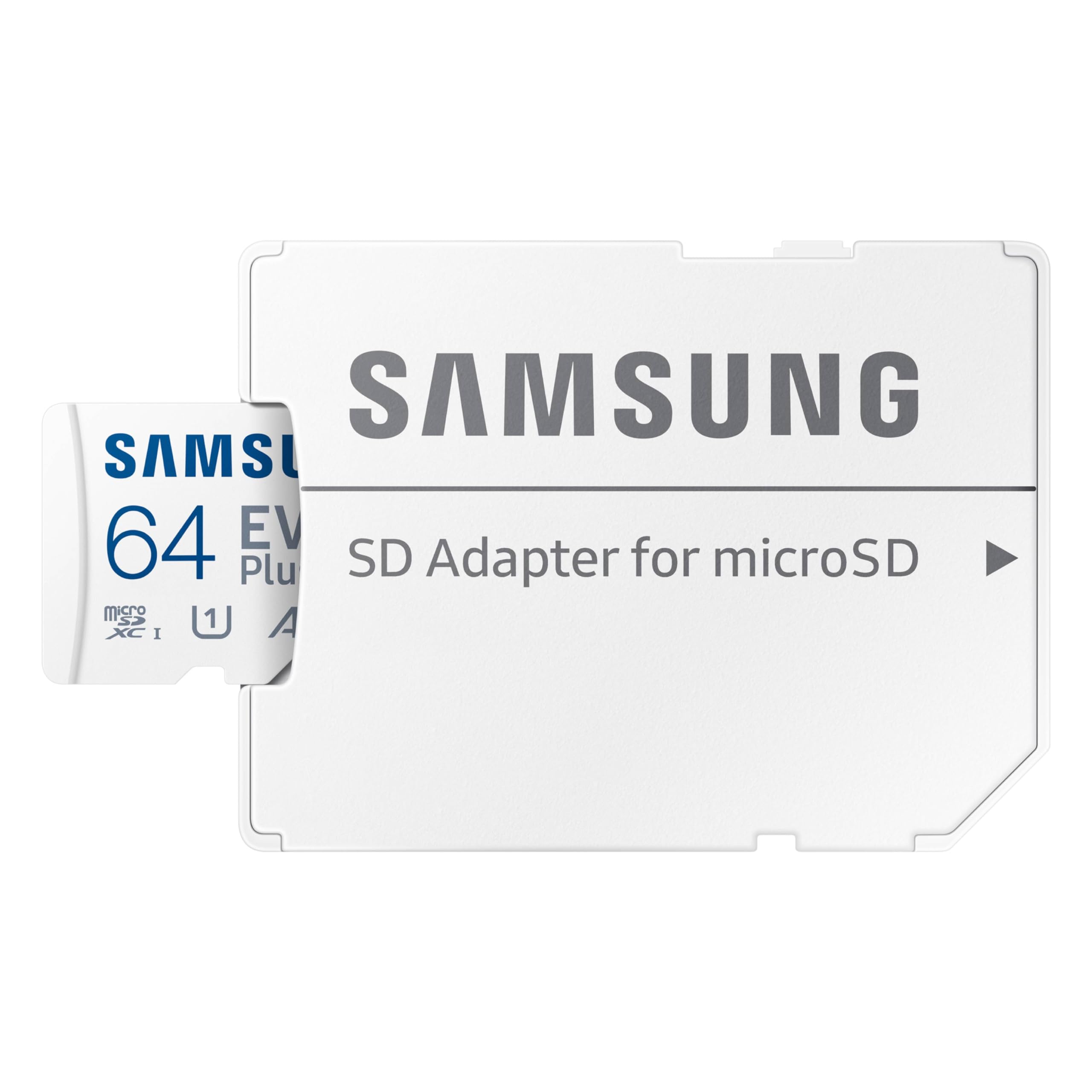 Samsung Evo Plus Microsd Memory Card + Adapter, 64Gb Microsdxc, Speeds Up To 160 Mb/S, Uhs I, C10, U1, V10, A1, Upgrade Storage