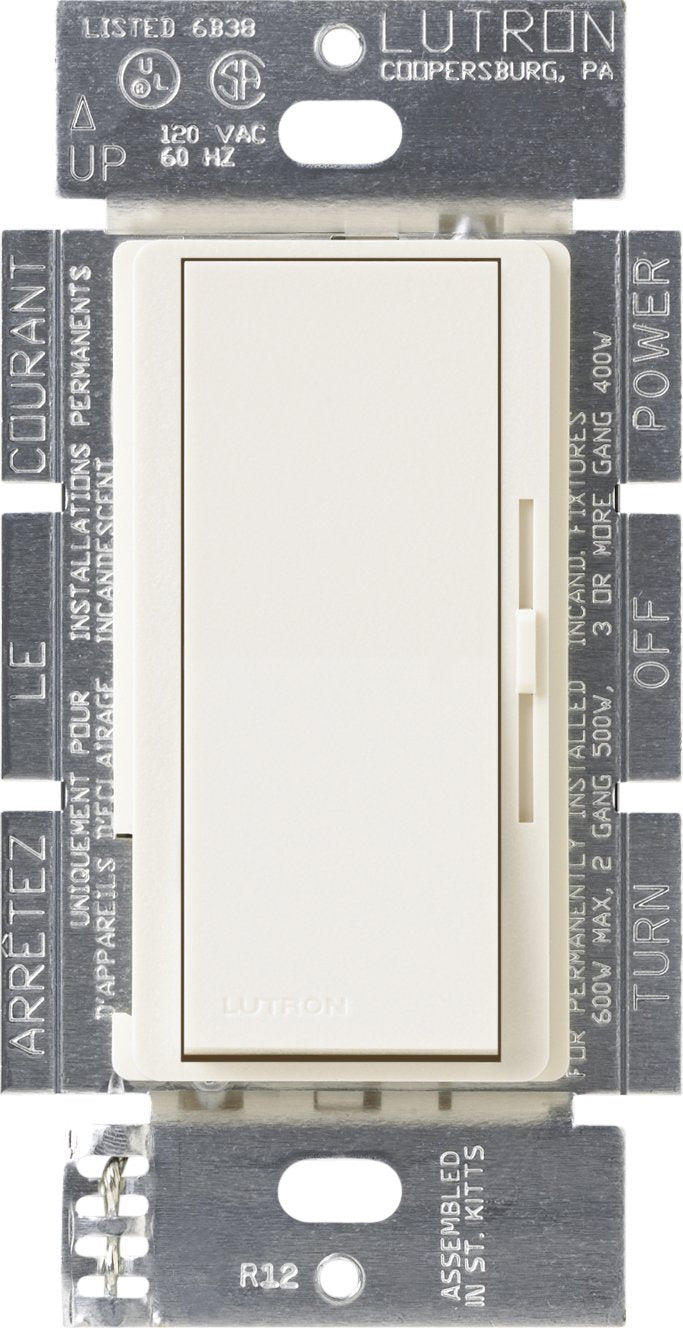 Lutron Diva 3 Speed Fan Control, Single Pole/3 Way, Dvscfsq F Bi, Biscuit