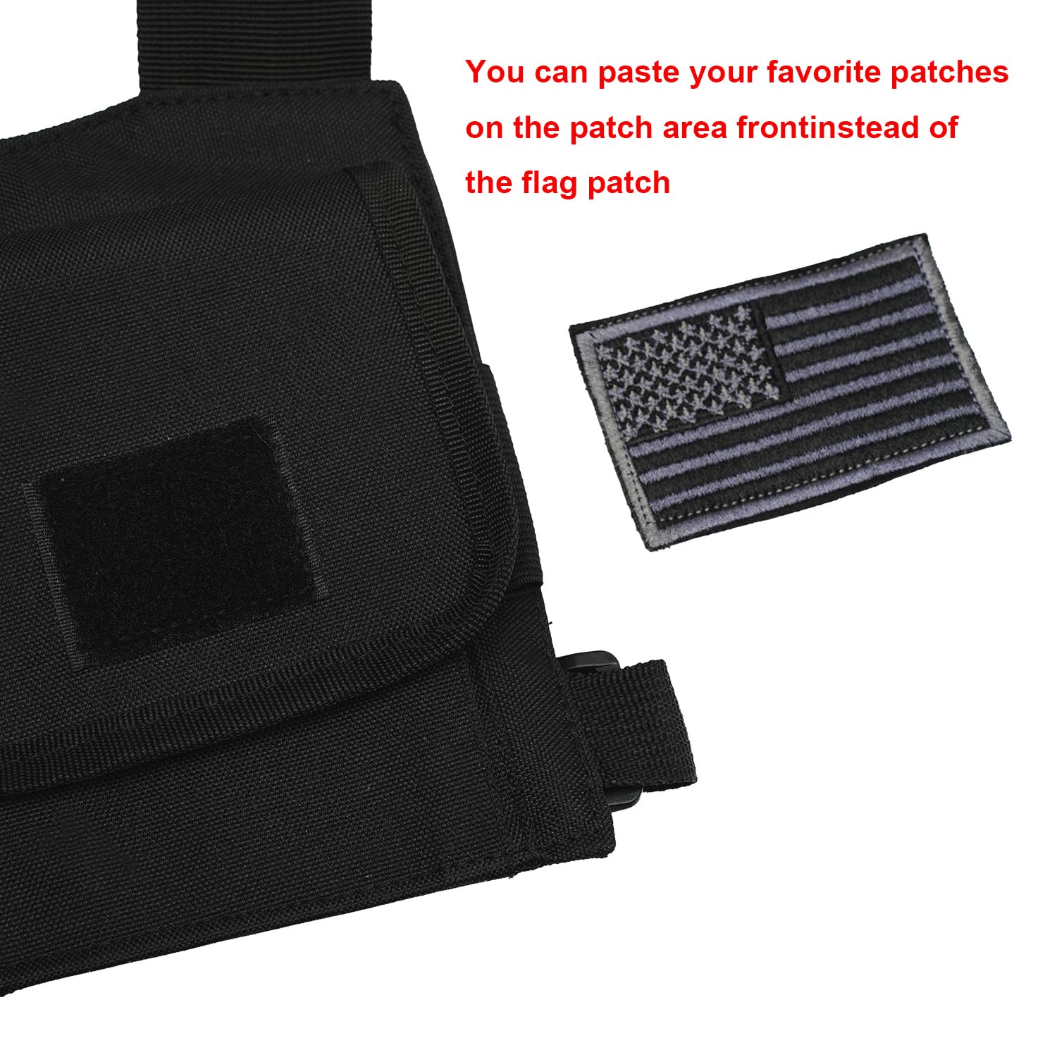 Klykon Radio Chest Harness Chest Front Single Pack Pouch Holster Vest Rig For Motorola Midland Kenwood Baofeng Retevis Walkie Ta