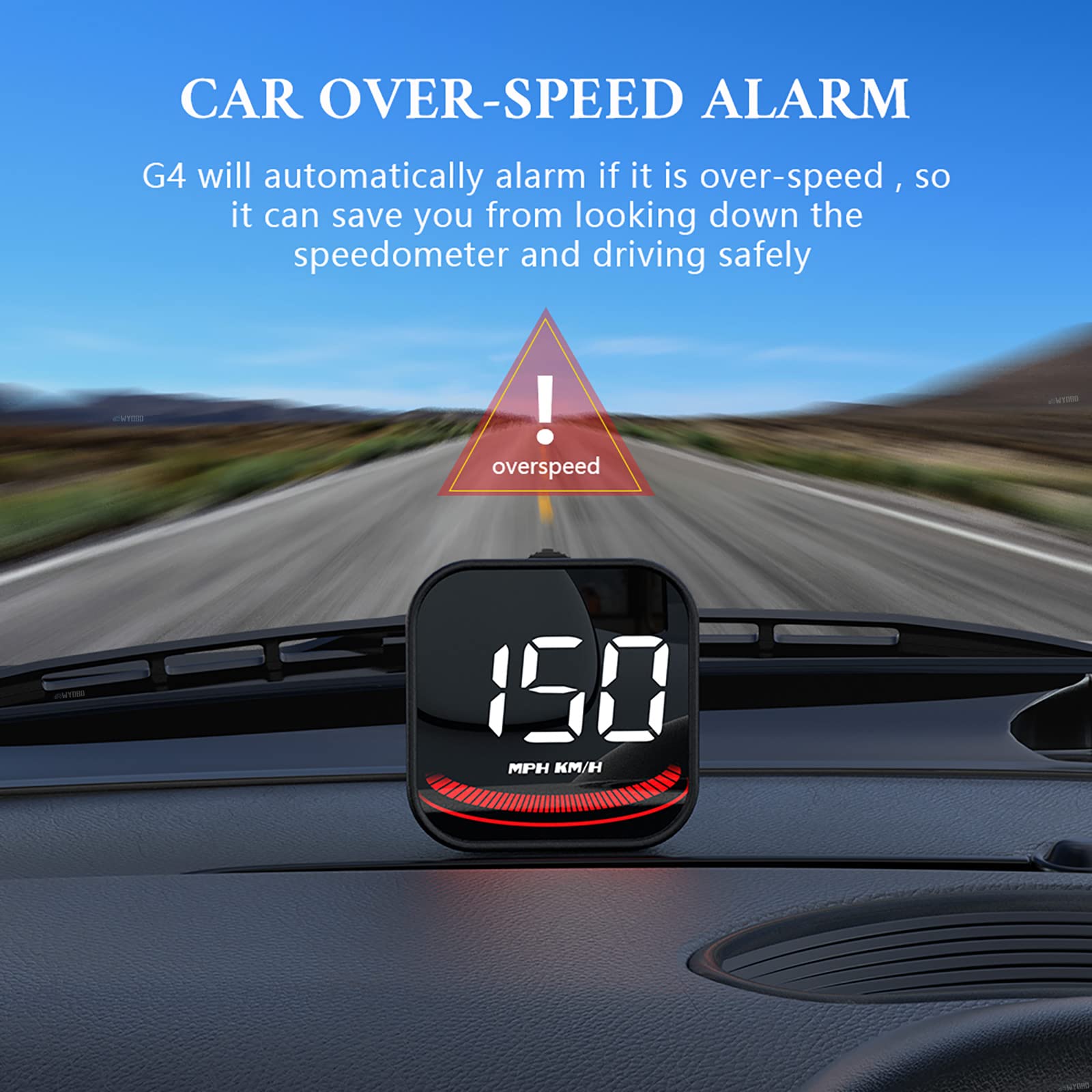 Wiiyii Gps Speedometer For Car G4, Universal Heads Up Display For Car, Colorful Display Car Hud For All Cars (G4)