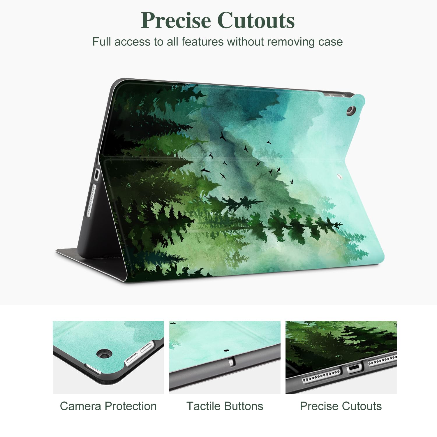 Ipad 10.2 Case Forest, Ipad 9Th Generation Case, Case For Ipad 9Th/8Th/7Th Gen 10.2 Inch, Protective Slim Fit Ipad 9Th Gen Multi