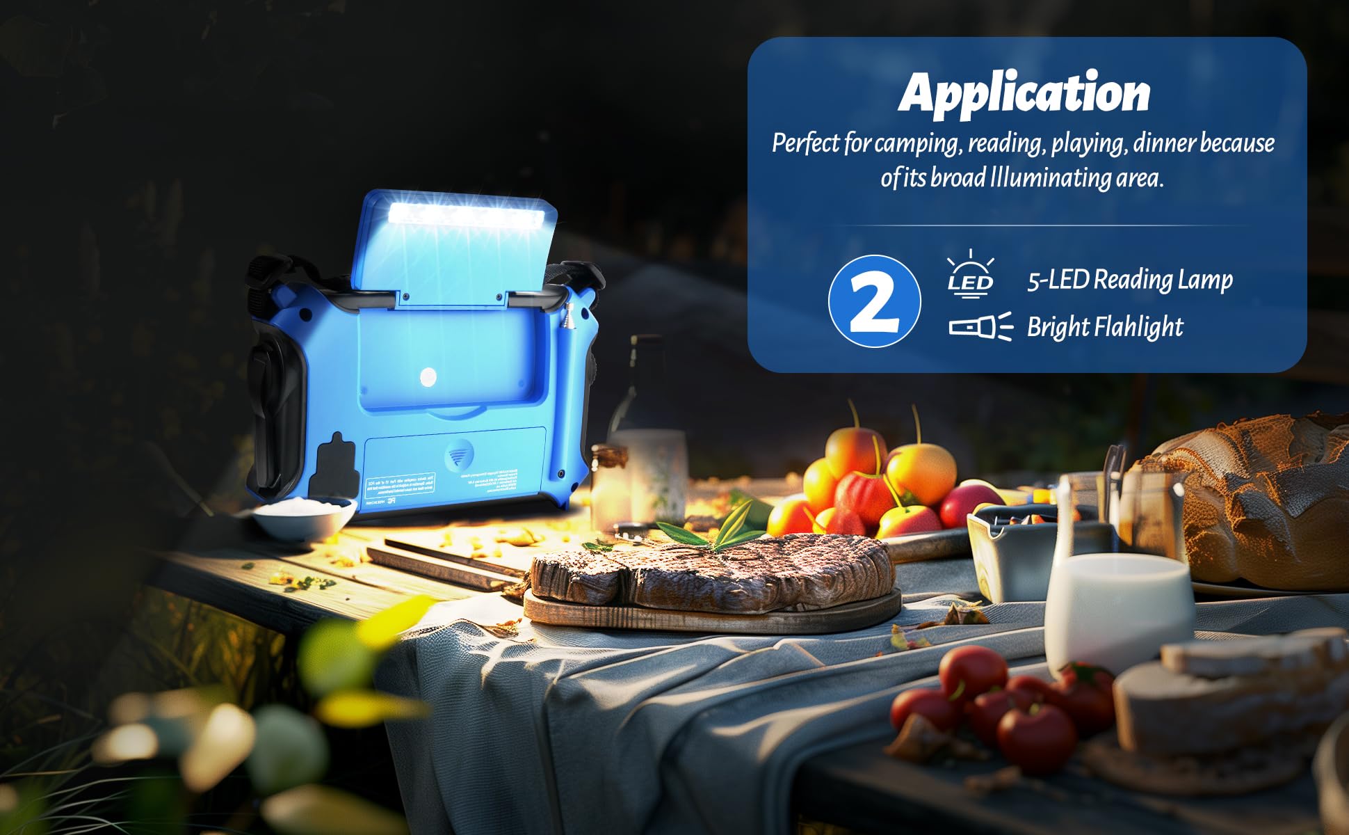 Kaito Ka500Bu 5 Way Powered Emergency Am/Fm/Sw Weather Alert Radio, Blue