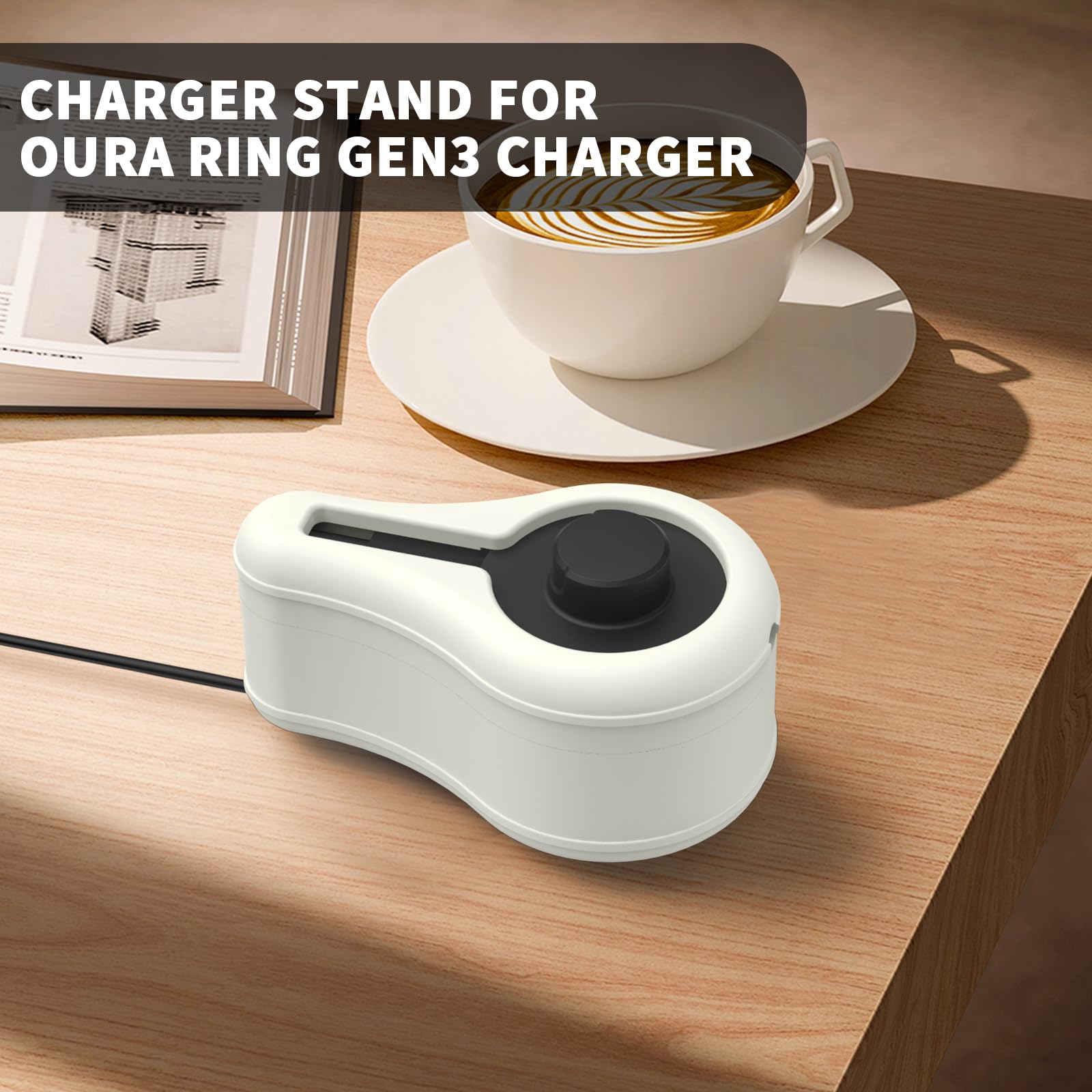Wacanc Charger Stand For Oura Ring Gen3 Charger, Charger Holder Compatible With Oura Ring Gen3 Size 6/7/8/9/10/11/12/13, Silicon
