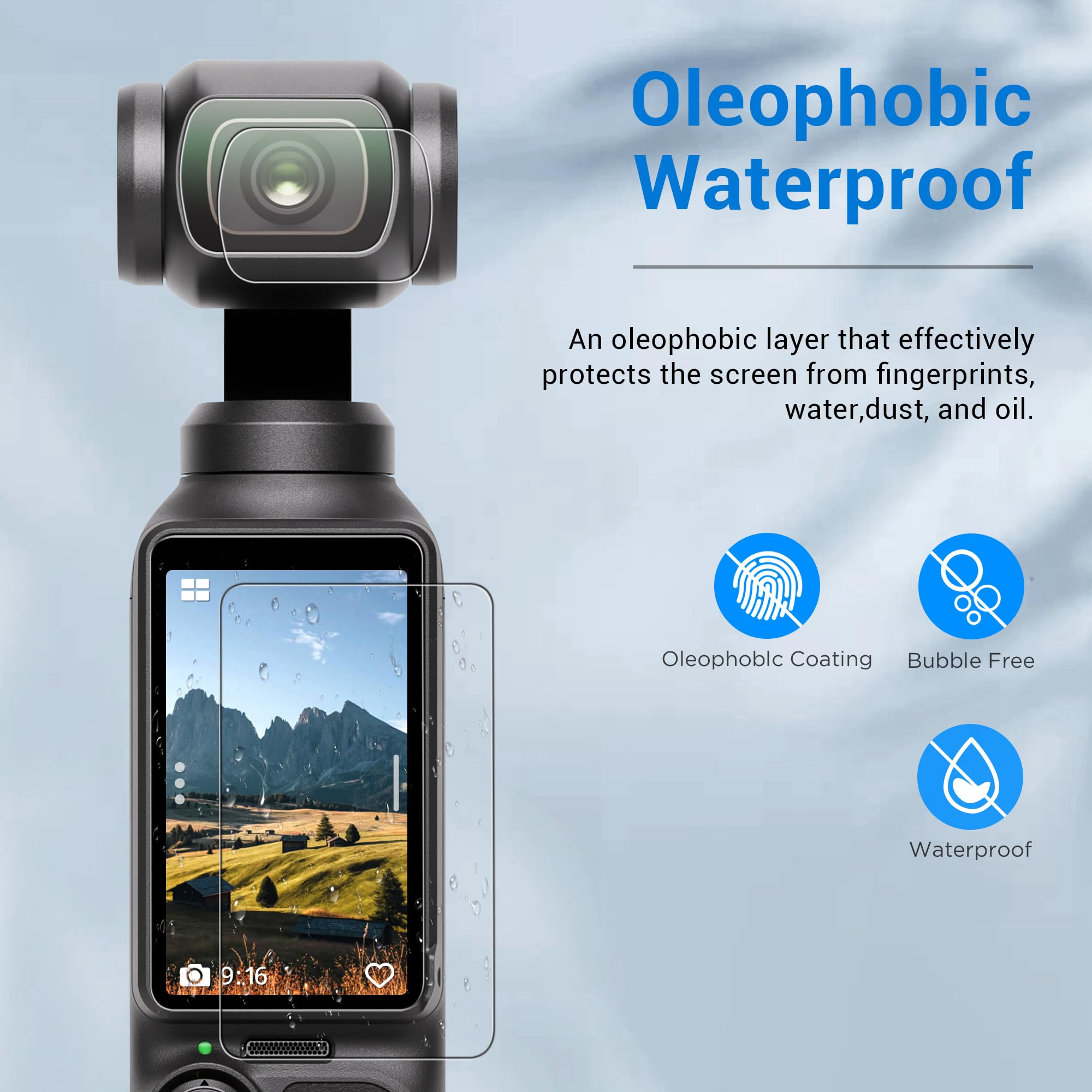 Cynova Dji Osmo Pocket 3 Screen Protector, Osmo Pocket 3 Lens Protector For Dji Osmo Pocket 3 Accessories With Tempered Glass Lcd Display Film, Ultra Hd, 9H Hardness, Scratch Resistant