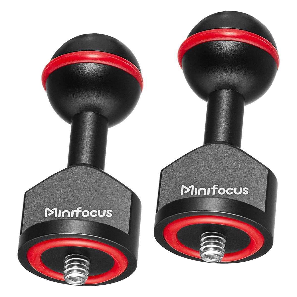 Minifocus 2Pcs 1'' Ball Adapter To 1/4''-20 Screw, Universal Ball Joint Bracket With 1/4'' Screw Base Adapter For Underwater Cam