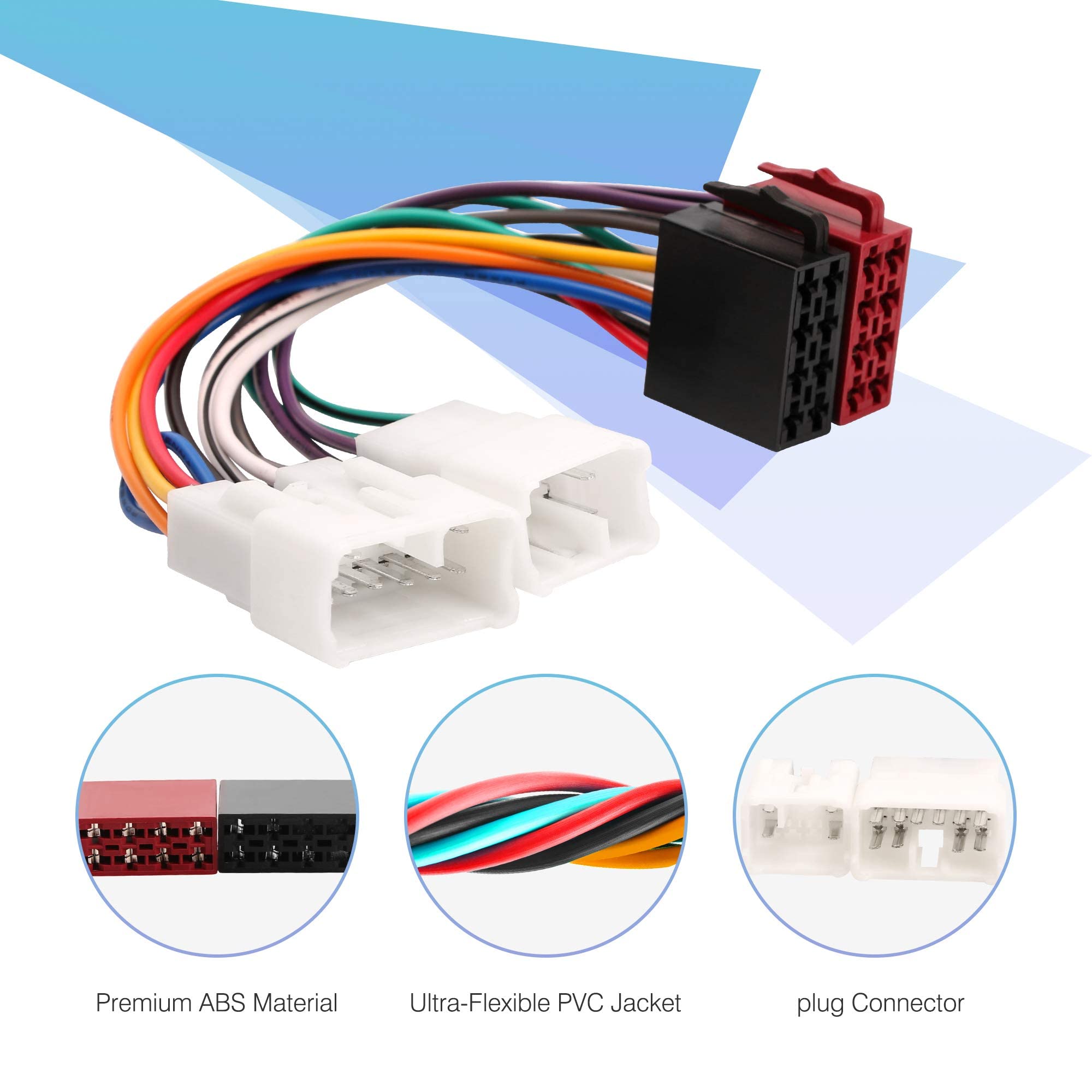 Rdbs Car Stereo Wire Harness, Radio Wiring Harness Connectors Adapter Replacement For Toyota Tacoma 2005 2020, Rav4 1994 2020, Subaru 2012 2019 Wrx, 2012 2019 Forester