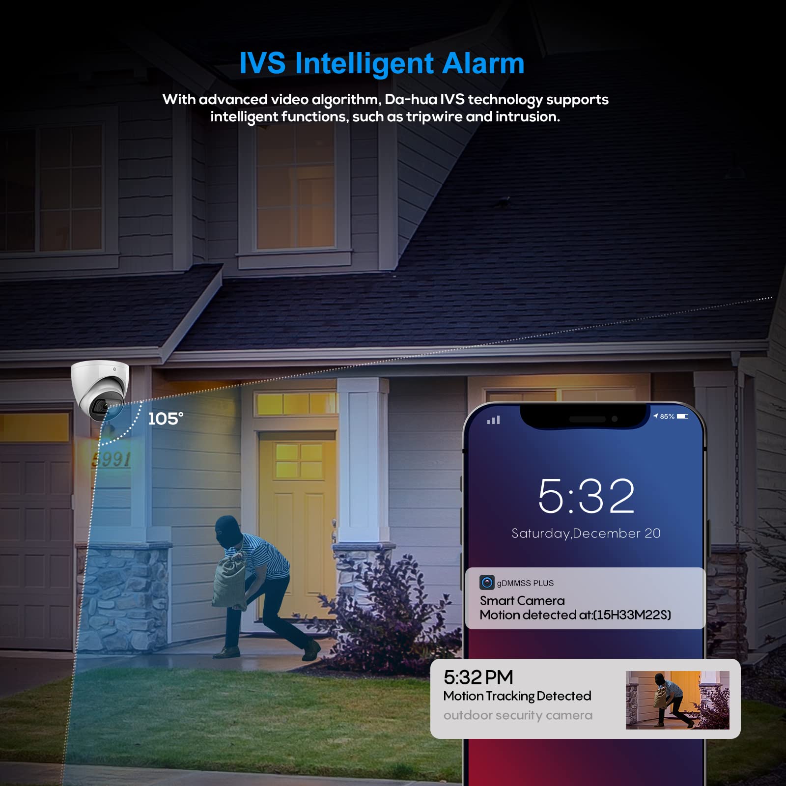 Vikylin 6Mp Starlight Ip Security Camera Dome With Built-In Mic, 256Gb Sd Card Slot, 2.8Mm Fixed Lens, 98Ft Ir Night Vision,Ip67