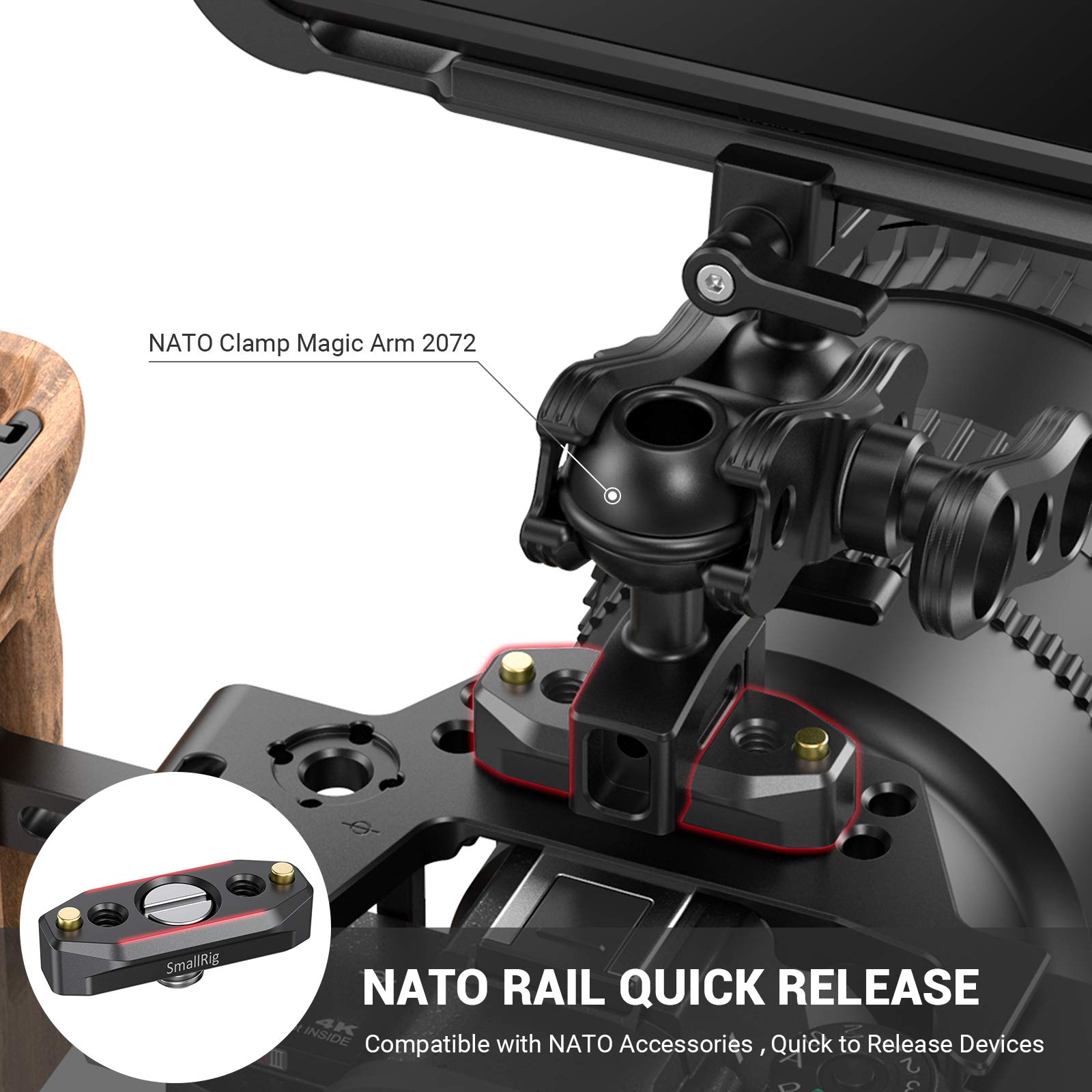 Smallrig Nato Rail With Locating Screw For Arri 48Mm Bun2521B