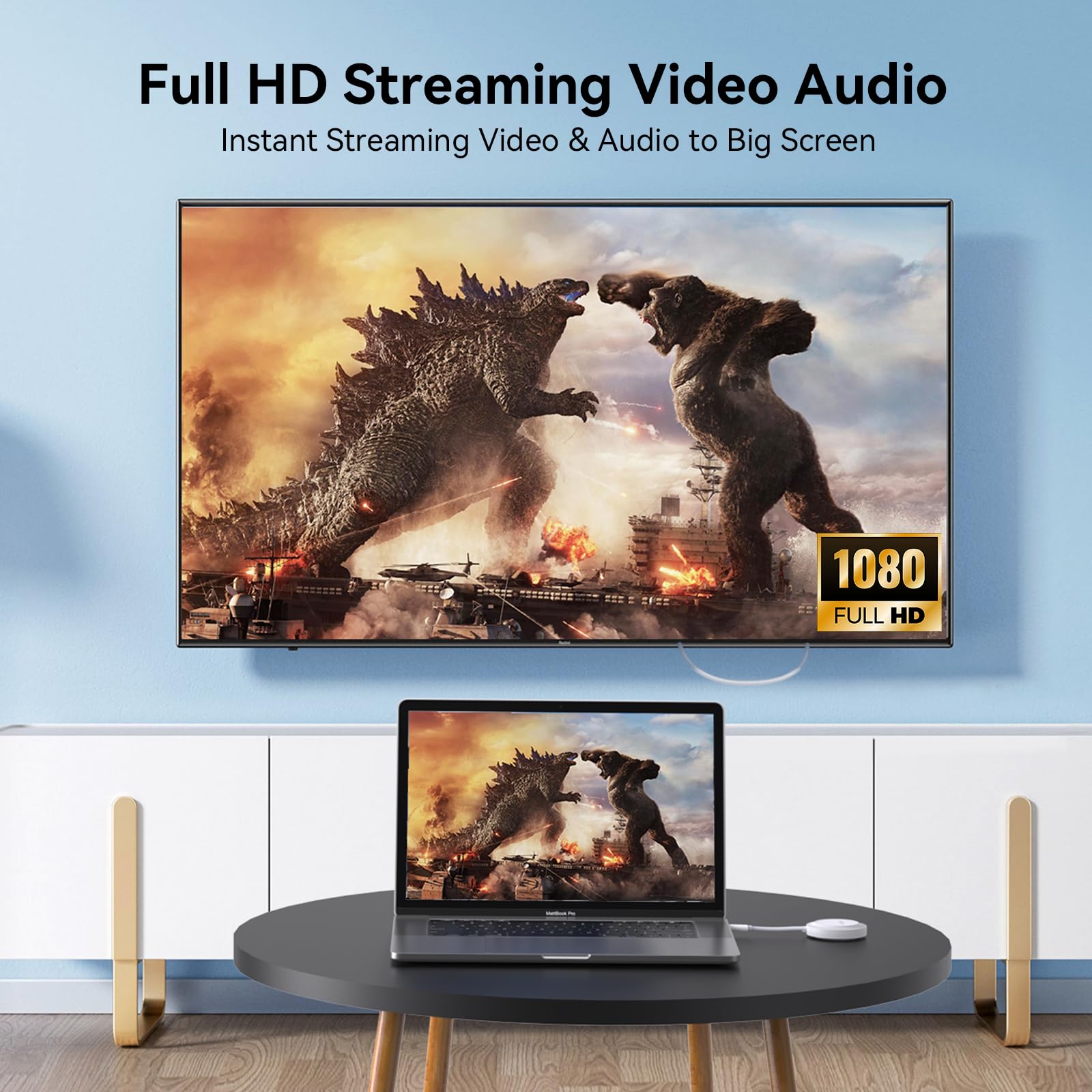 Wireless Usb C Transmitter And Hdmi Receiver, 2.4G/5G Wireless Usb-C To Hdmi Extender 98Ft/30M,1080P Wireless Display Adapter St