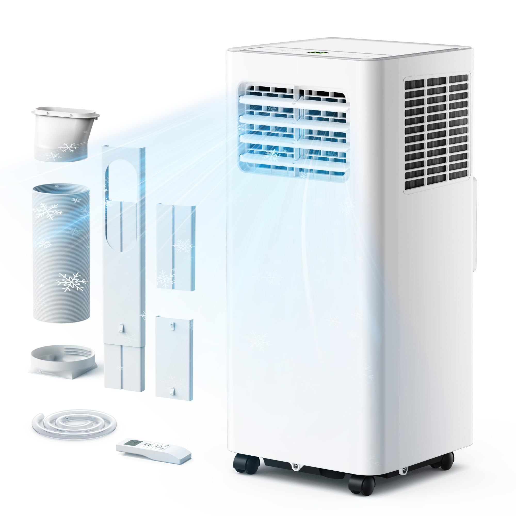 EUHOMY 10,000 BTU Portable Air Conditioners, 4 in 1 Portable AC with Cool, Dry, Fan, Sleep Modes, Room Air Conditioners with 50 