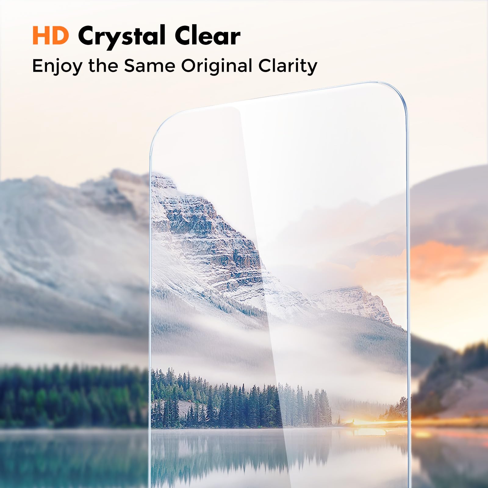 Unbreakcable Shatterproof Tempered Glass Screen Protector For Iphone 15 Pro [3 Pack] [Easy Installation Frame] [9H Hardness] [99