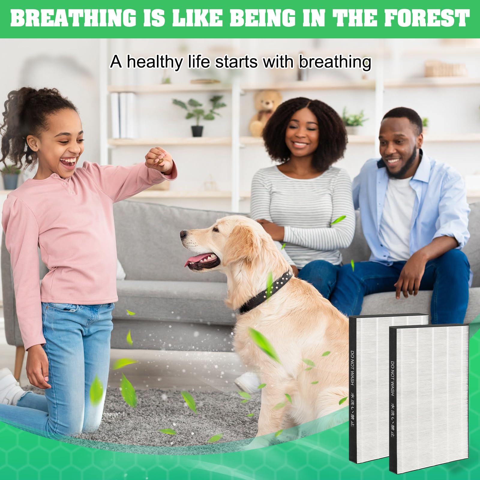 2 Pack Kc850U Filter Compatible With Sharp Air Purifier Replacement Kc 850U Filter Hepa, Replacement Part # Fz C100Hfu