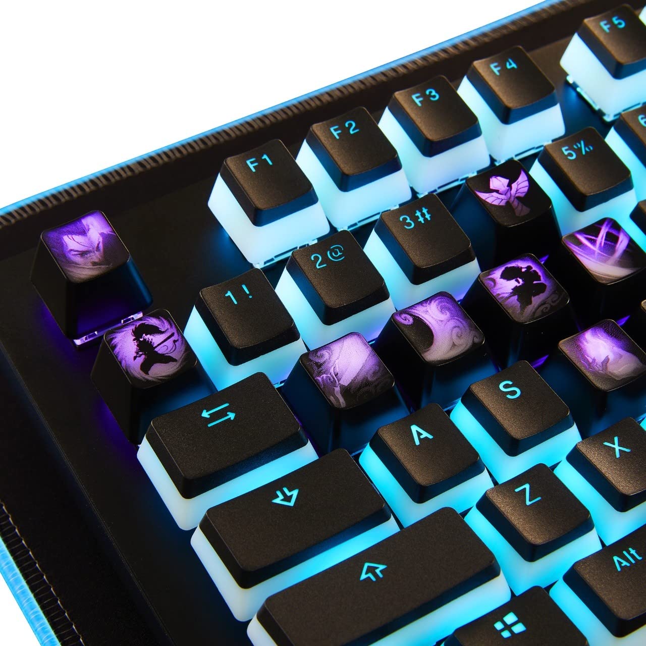 League Of Legends Custom Keycaps (Champion Bard)   Laser Engraved With Each Champion'S Portrait, Passive, And Skills. Fit With A