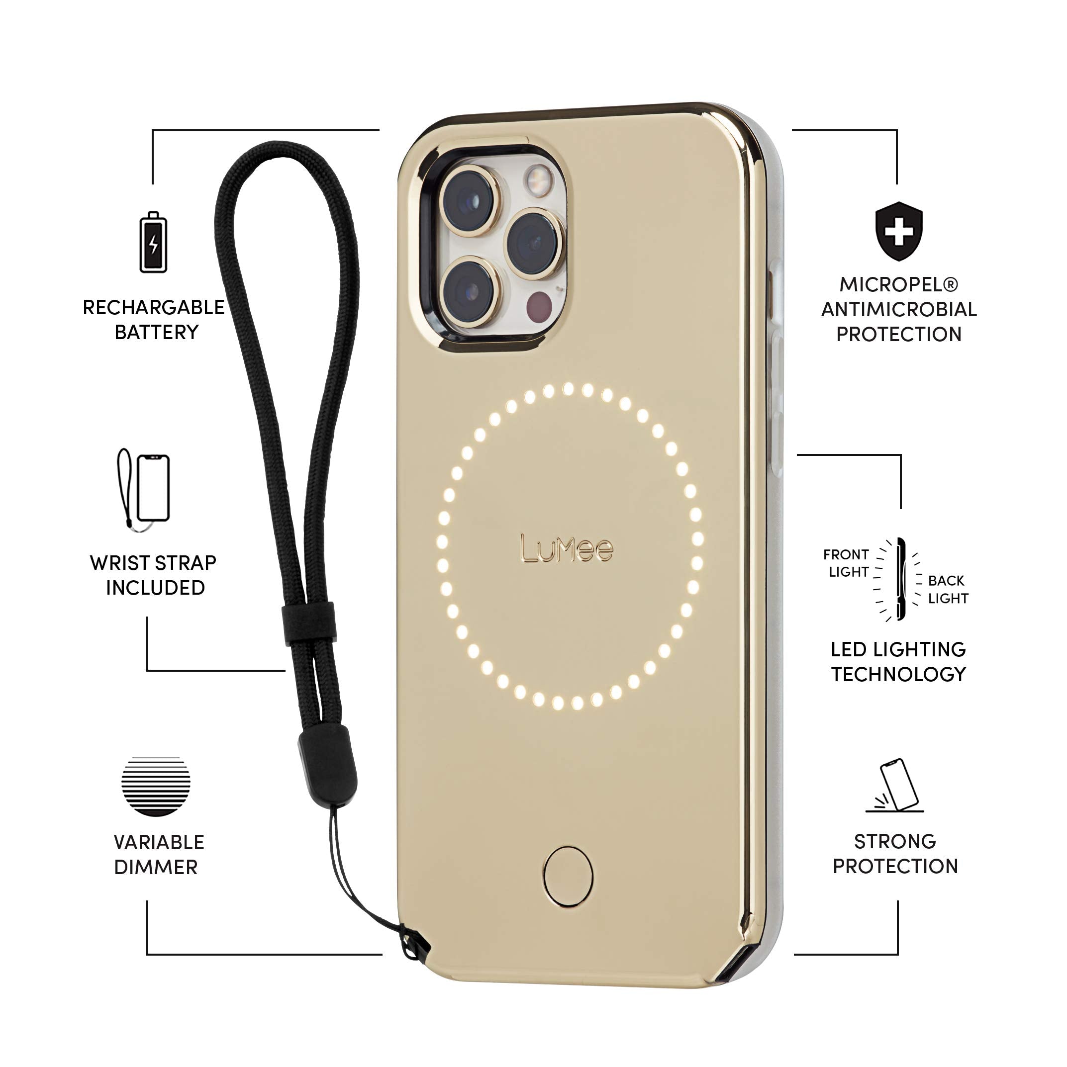 Lumee Halo By Case Mate   Light Up Selfie Case For Iphone 12 And Iphone 12 Pro (5G)   Front & Rear Illumination   6.1 Inch   Hal
