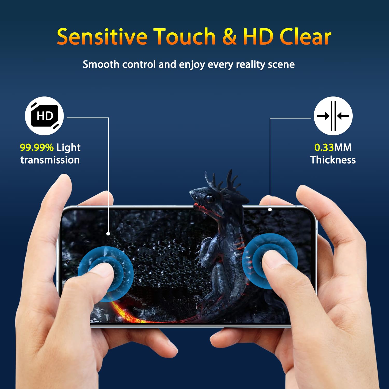 Qsmqam 3 Pack Screen Protector For Samsung Galaxy A55 + 3 Pack Camera Lens Protector, Ultra Hd Tempered Glass, 9H Hardness, Anti