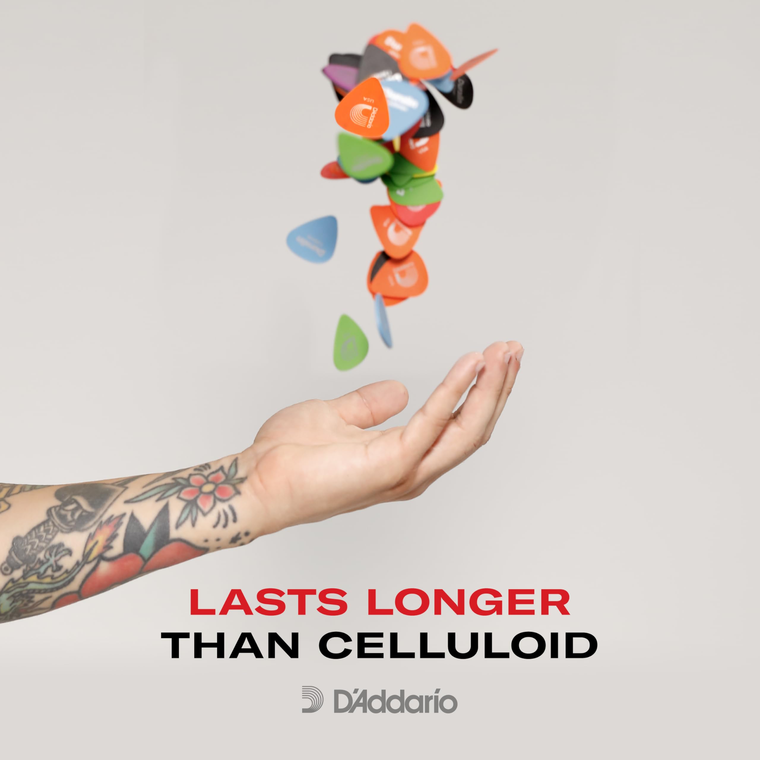 Daddario Duralin Precision Guitar Picks, Extra Heavy, 10 Pack