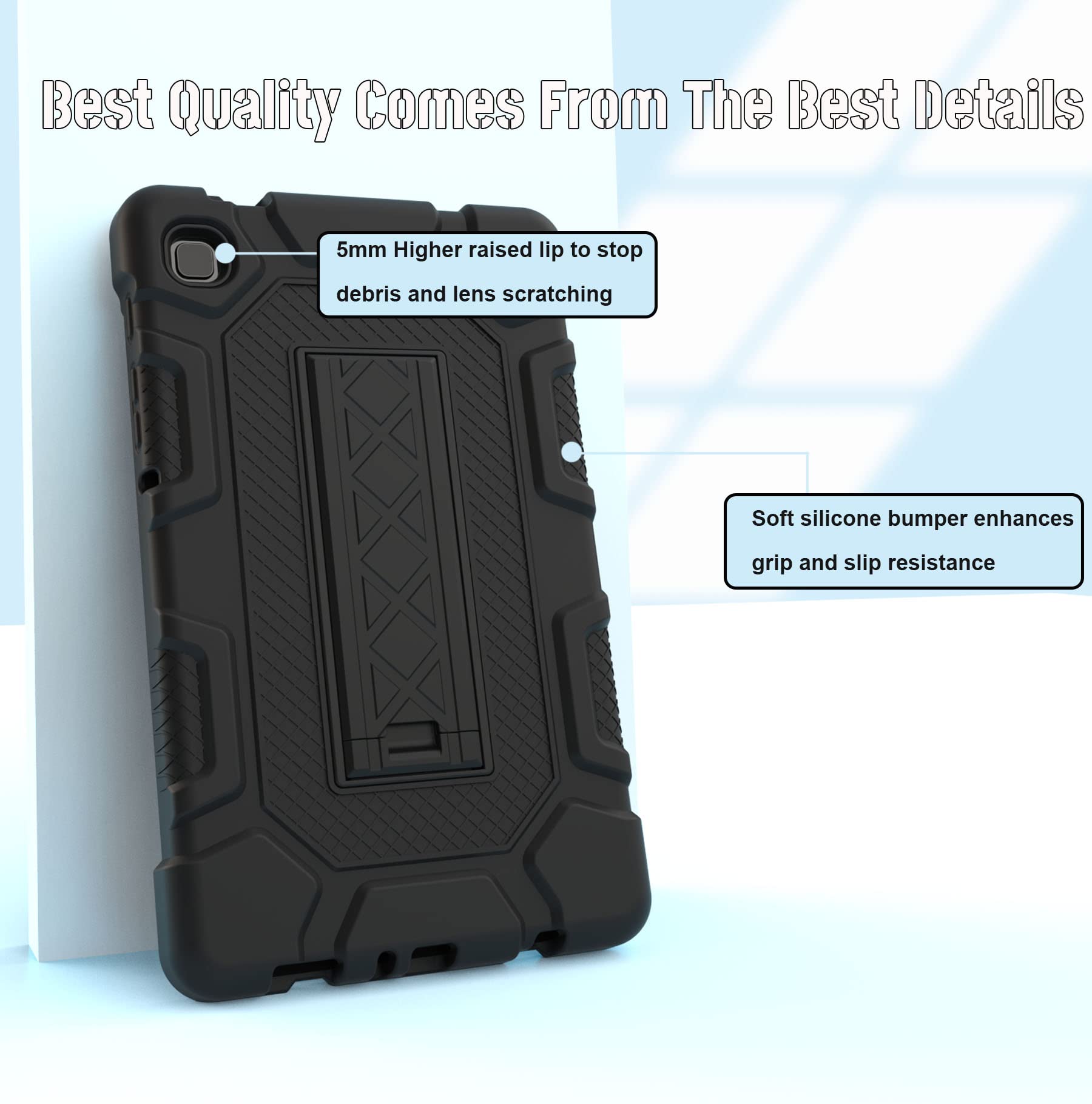 Rantice Samsung Galaxy Tab A7 Lite Case With Kickstand, Shockproof Rugged Case For Kids 8.7 Inch 2021 Tablet A7 Lite (Sm T220/T2