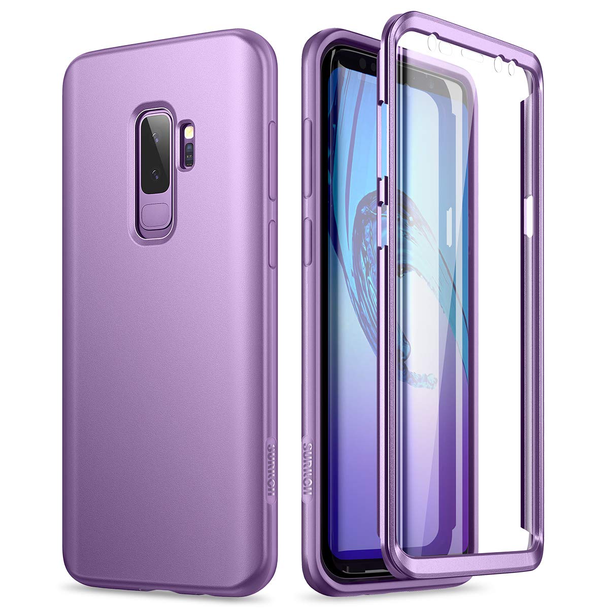 Suritch For Samsung Galaxy S9 Plus Case, [Built In Screen Protector] Hybrid Full Body Protection Dual Layer Shockproof Bumper So