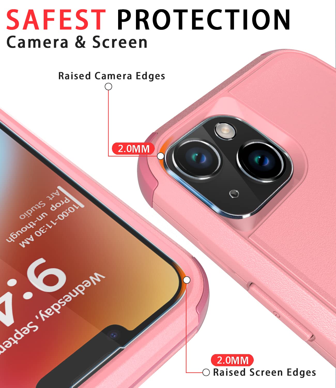 Diverbox For Iphone 14 Case [Shockproof] [Dropproof] [Tempered Glass Screen + Camera Lens Protector],Heavy Duty Protection Phone