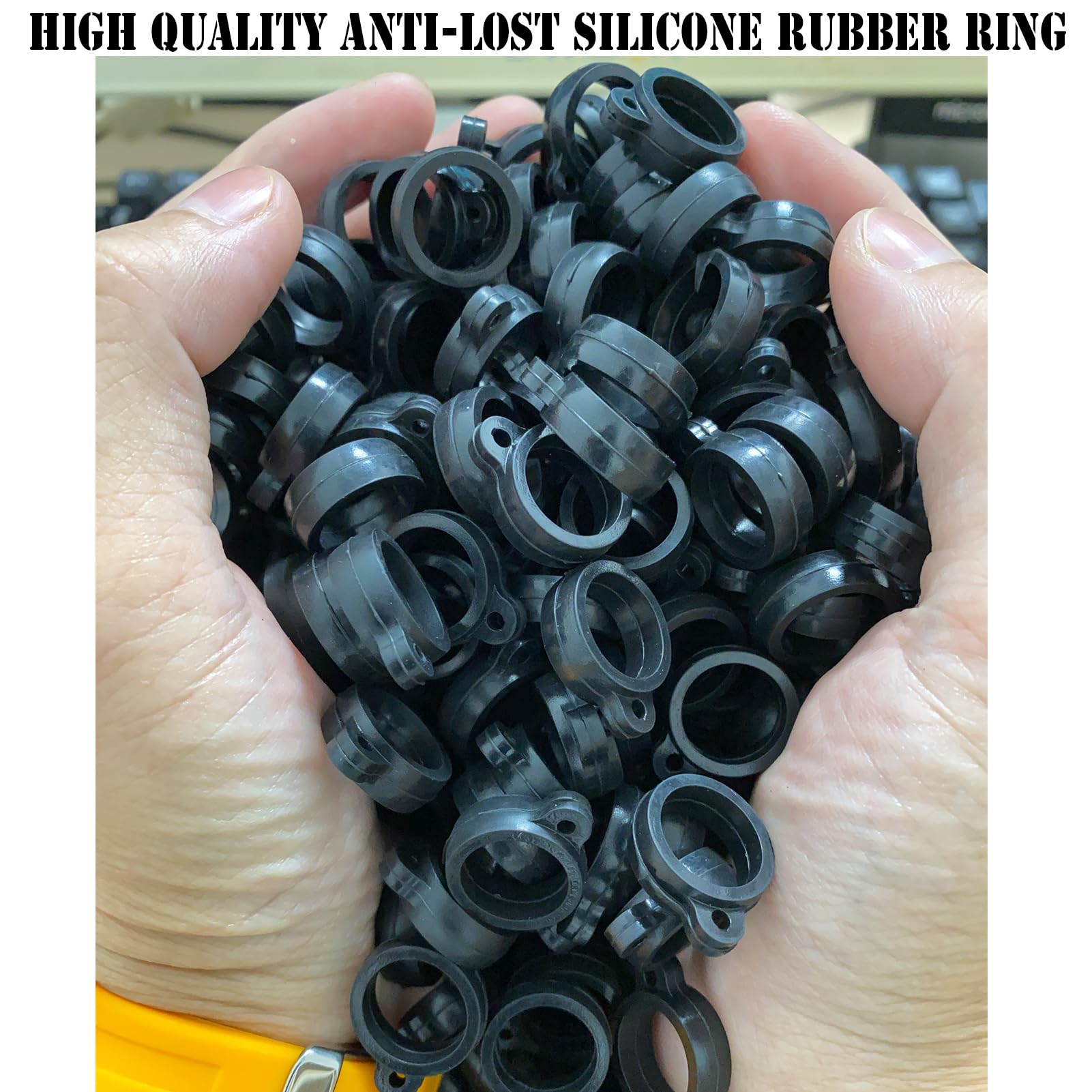 Zaoiiz 18Pcs Anti Lost Silicone Rubber Rings Band Holder Multipurpose Adjustable Cases Necklace Lanyard Replacement Pendant Carr