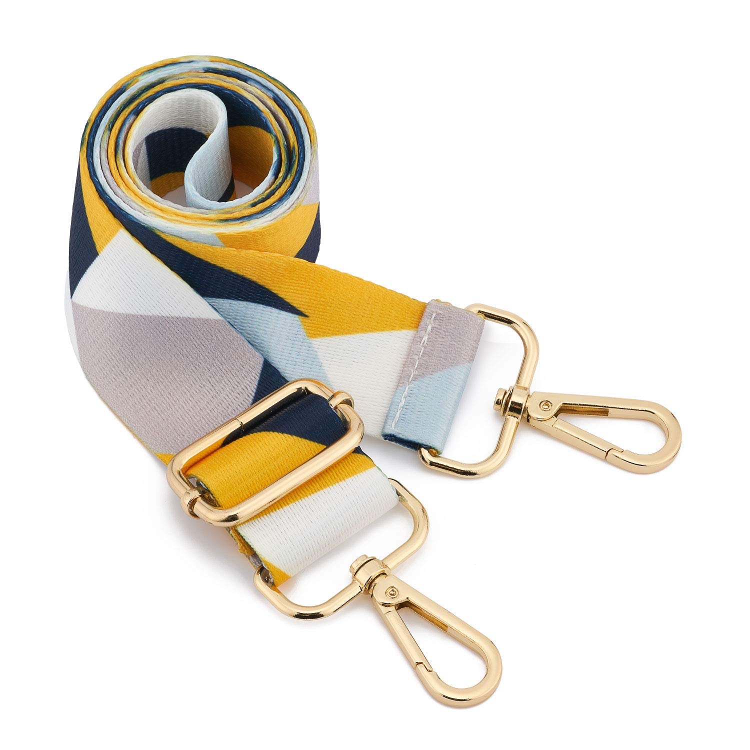 Wide Shoulder Strap Adjustable Replacement Belt Guitar Style Crossbody Bag Handbag Strap Multicoloured Canvas Straps (Wide:1.4In