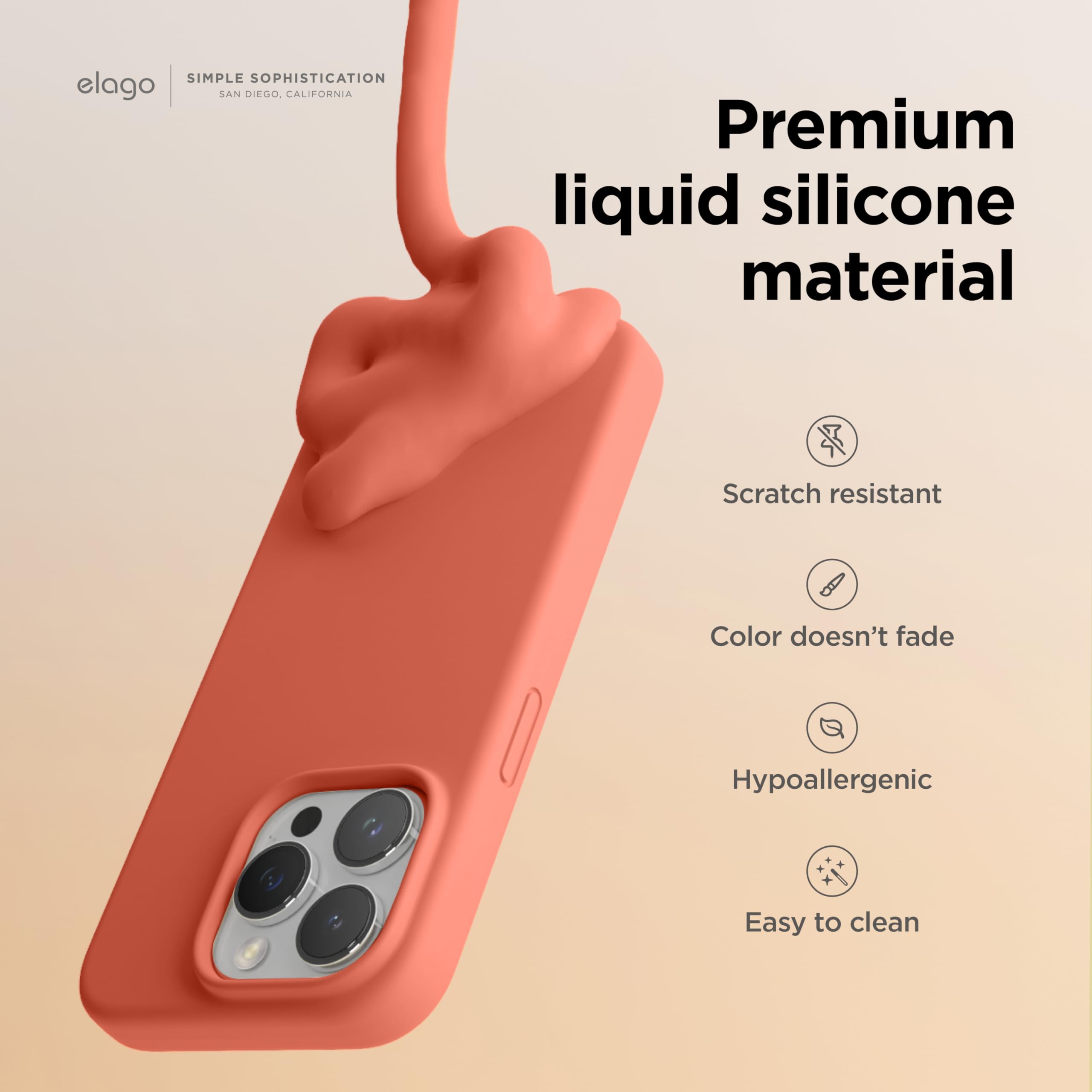 Elago Compatible With Iphone 15 Pro, Liquid Silicone Full Body Protective Case, Shockproof Soft Microfiber Lining Anti Scratch 6