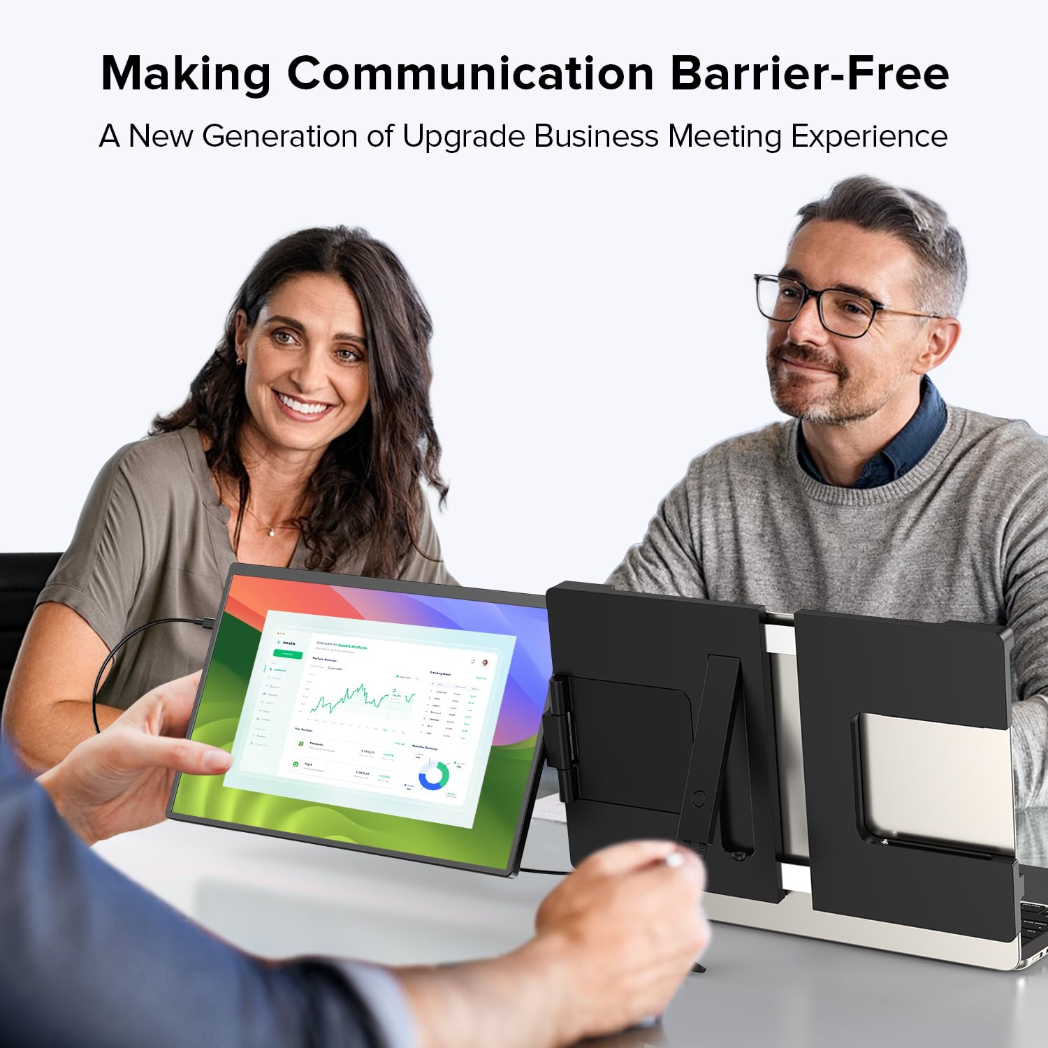 Uperfect Laptop Screen Extender, 2K 14'' 360Unique Swivel Hinge W/ 180 Automatic Rotation, 2240X1400 Qhd Ips Portable Monitor Fo