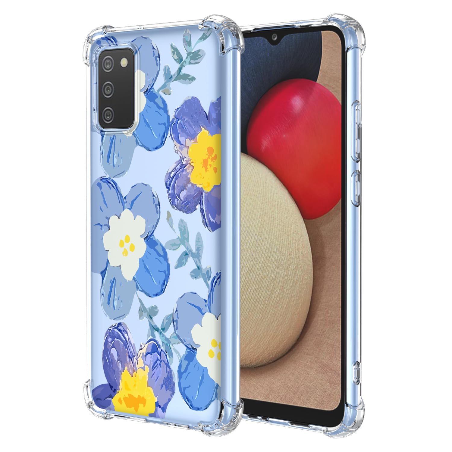 Callyue Case for Samsung Galaxy A02s, Colorful Pattern Design, Protective Case Clear Slim Soft, Fashionable Designs for Women Gi