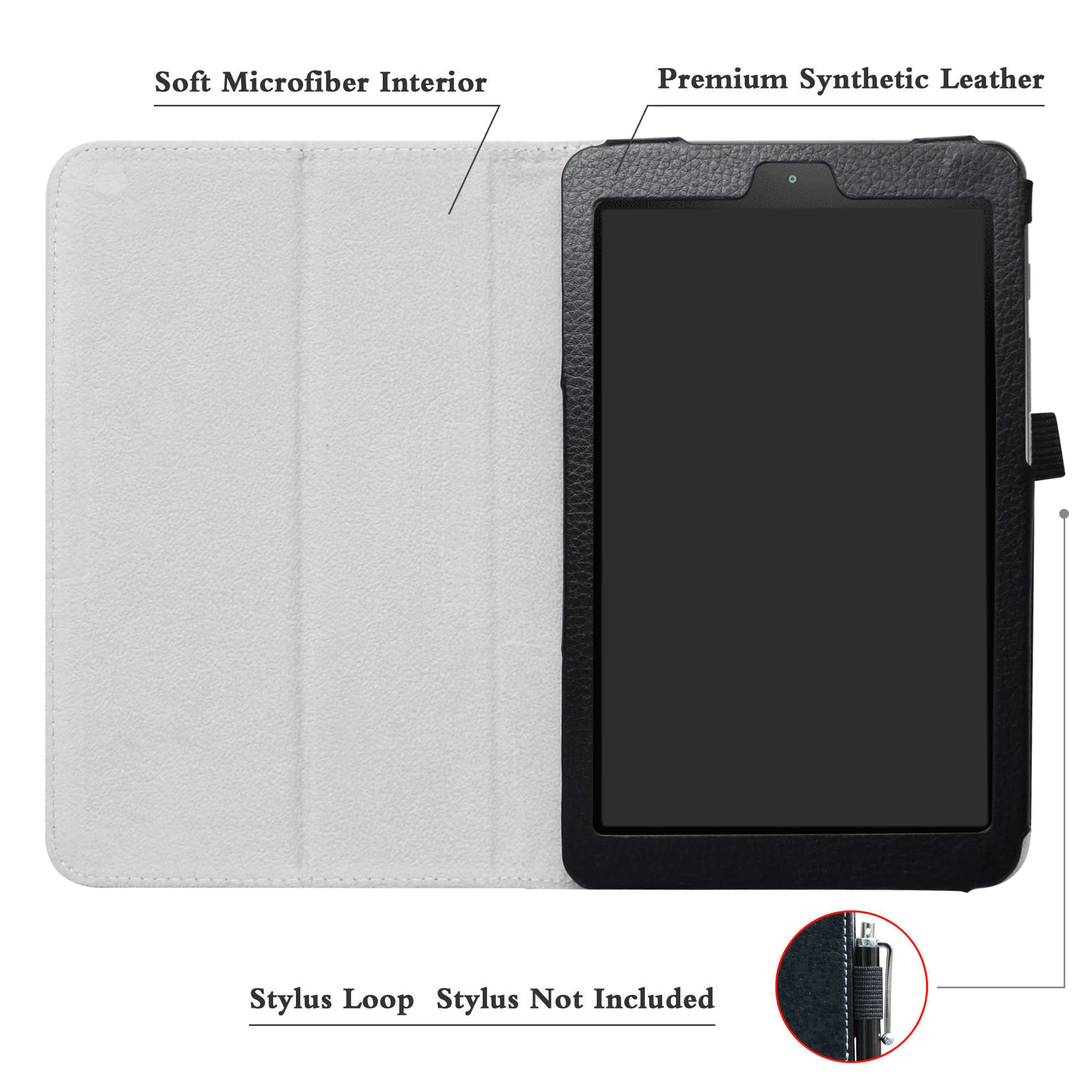 Galaxy Tab A 8.0 2018 Case,Bige Pu Leather Folio 2-Folding Stand Cover For Samsung Galaxy Tab A 8.0 2018 Model Sm-T387 Verizon/S