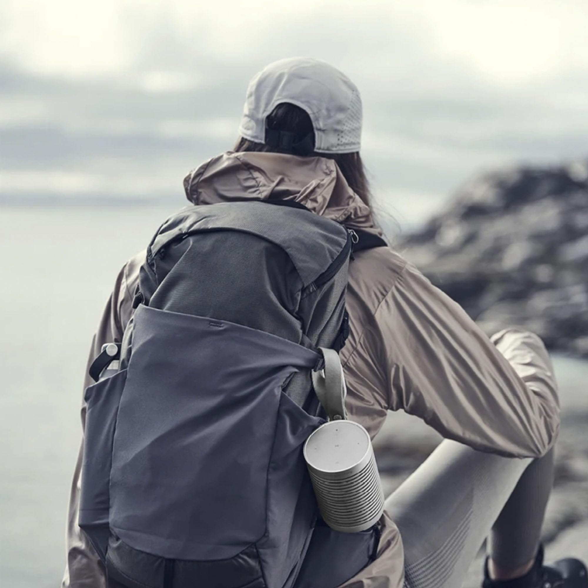 Bang & Olufsen Beosound Explore   Wireless Outdoor Bluetooth Speaker, Ip 67 Dustproof And Waterproof, Grey Mist