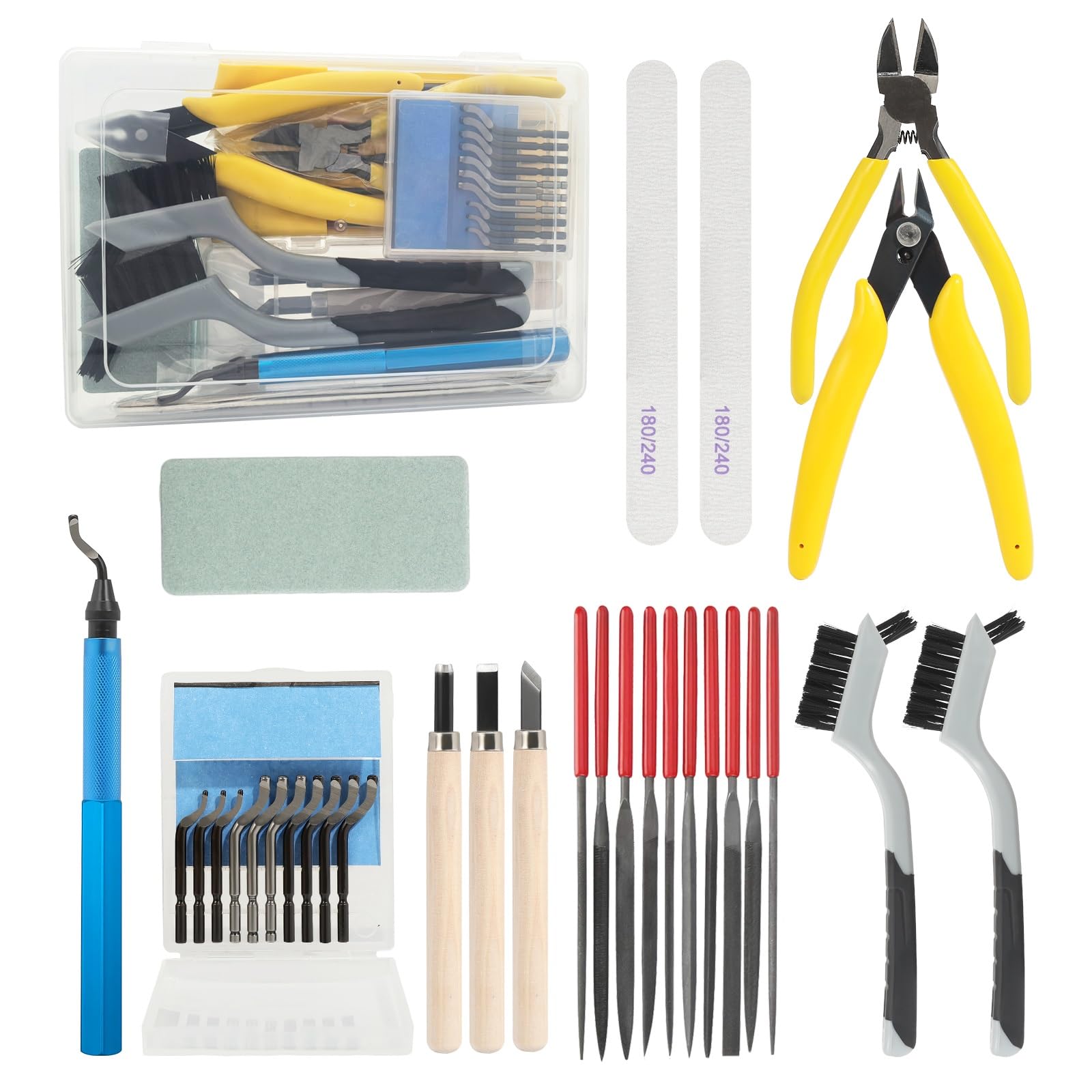 Vastools 3D Printer Accessories Kit,31Pcs,Professional Deburring Tool For Resin,3D Printing, Cleaning & Polishing Solution