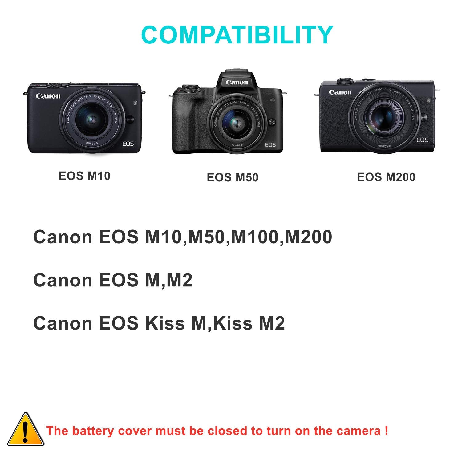 Tengdaxing Ack E12 Power Adapter Lp E12 Wired Dummy Battery Kit For Canon Eos M, M2, M10, M50, M50 Mark Ii, M100, M200, Kiss M, M2 Cameras