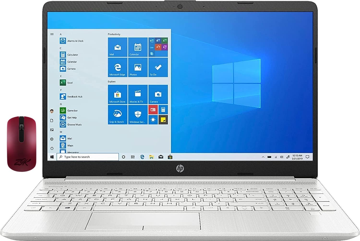 Hp 15.6'' Hd Intel 11Th Gen I3-1115G4 4.1Ghz 8Gb Ram 512Gb Ssd Win 11 Professional Laptop W/Zik Mouse