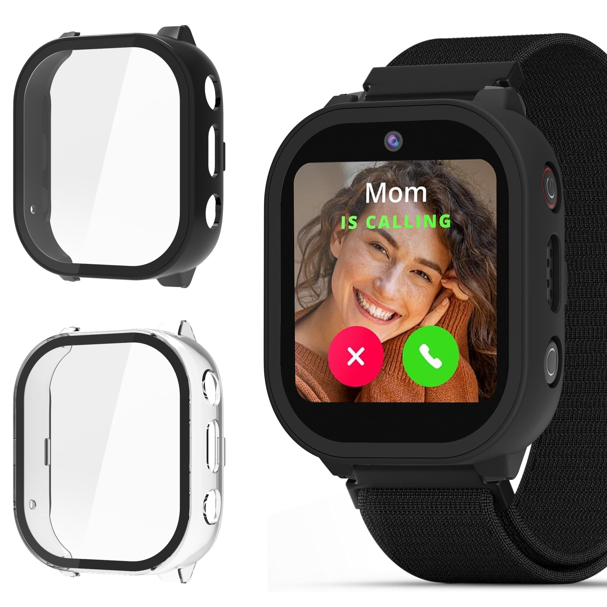 Tiorecime 2 Pack Case For Cosmo Jrtrack 3 And 4 Smart Watch With Tempered Glass Screen Protector, Shockproof Hard Pc Bumper, Scr