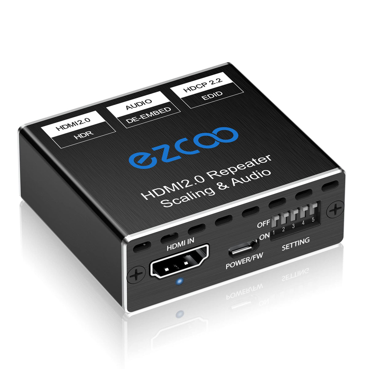 Hdmi Splitter 1X1 Audio Extractor 4K 60Hz Atmos Cec Edid/Down Scale/Hdcp Switch Fit Various Video  Spdif 5.1Ch Optical Toslink,S