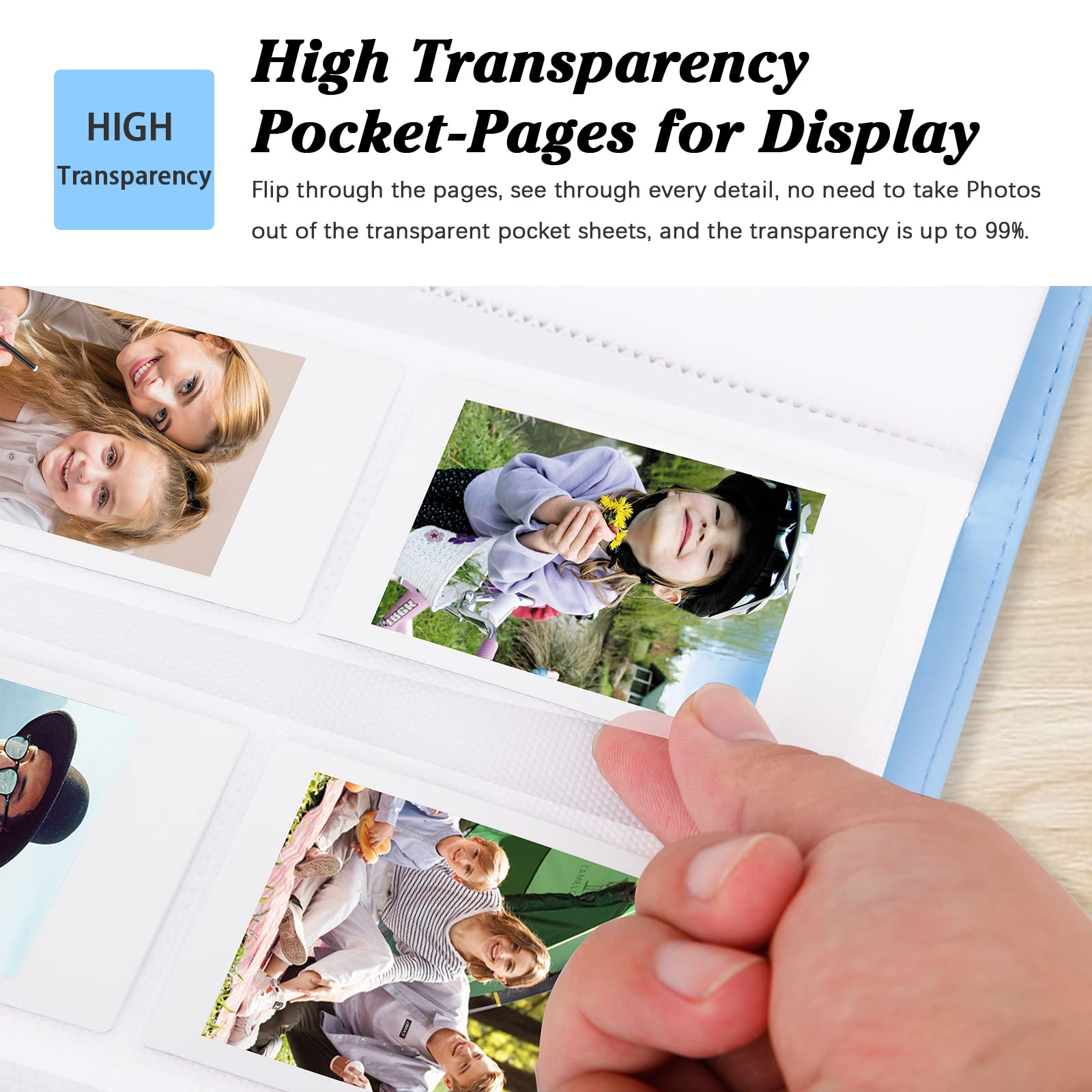 256 Photos Album For Fujifilm Instax Mini Camera/Polaroid 2�X3�Pictures, 2X3 Photo Album Book For Fujifilm Instax Mini 11 12 9 90 70 40 8 Instant Camera,Blue