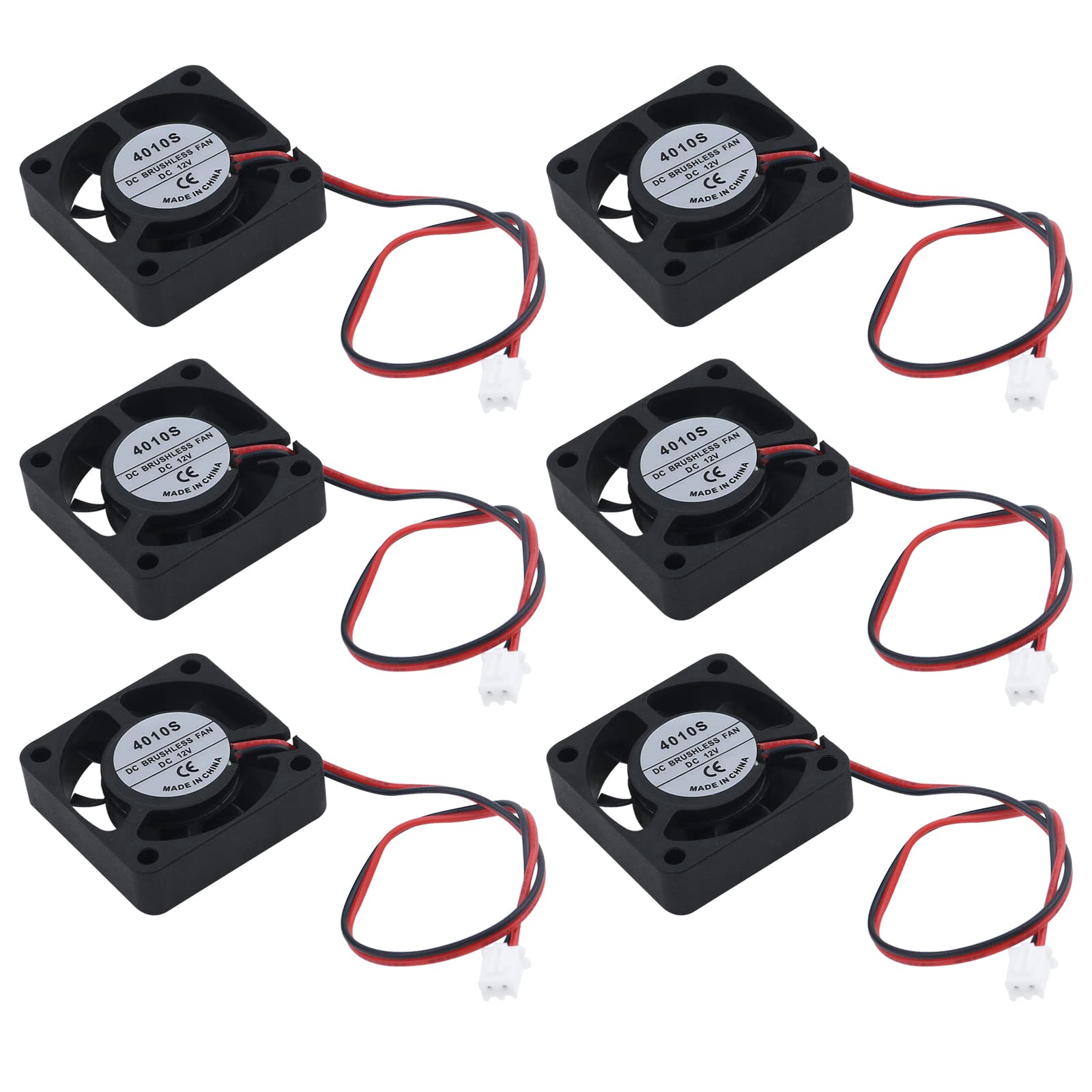 Antrader 12V Brushless Dc Cooling Fan For Diy 3D Printer Extruder Humidifier Pack Of 6