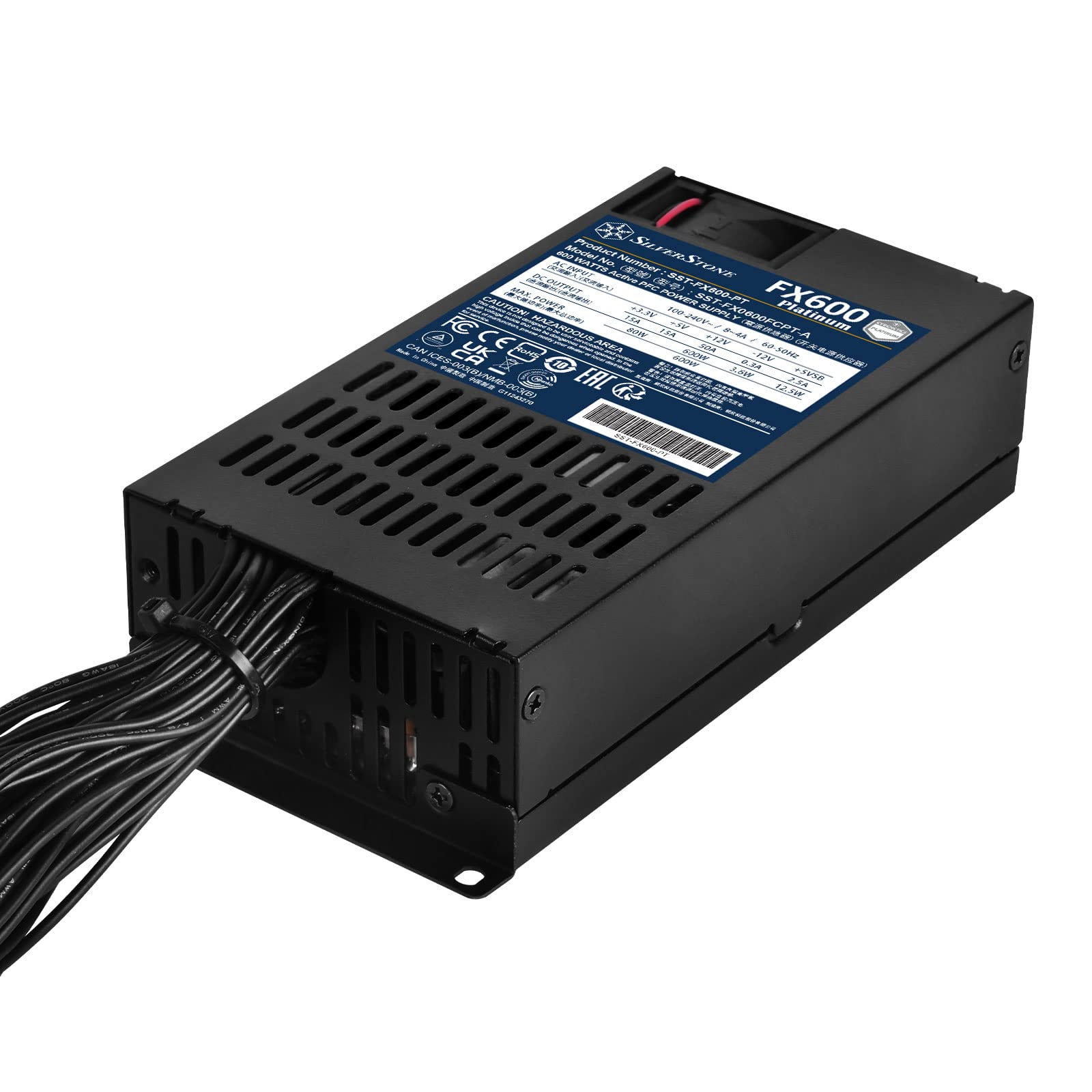 Silverstone Technology Fx600 Platinum Cybenetics Platinum 600W Flexatx Power Supply (Sst Fx600 Pt)